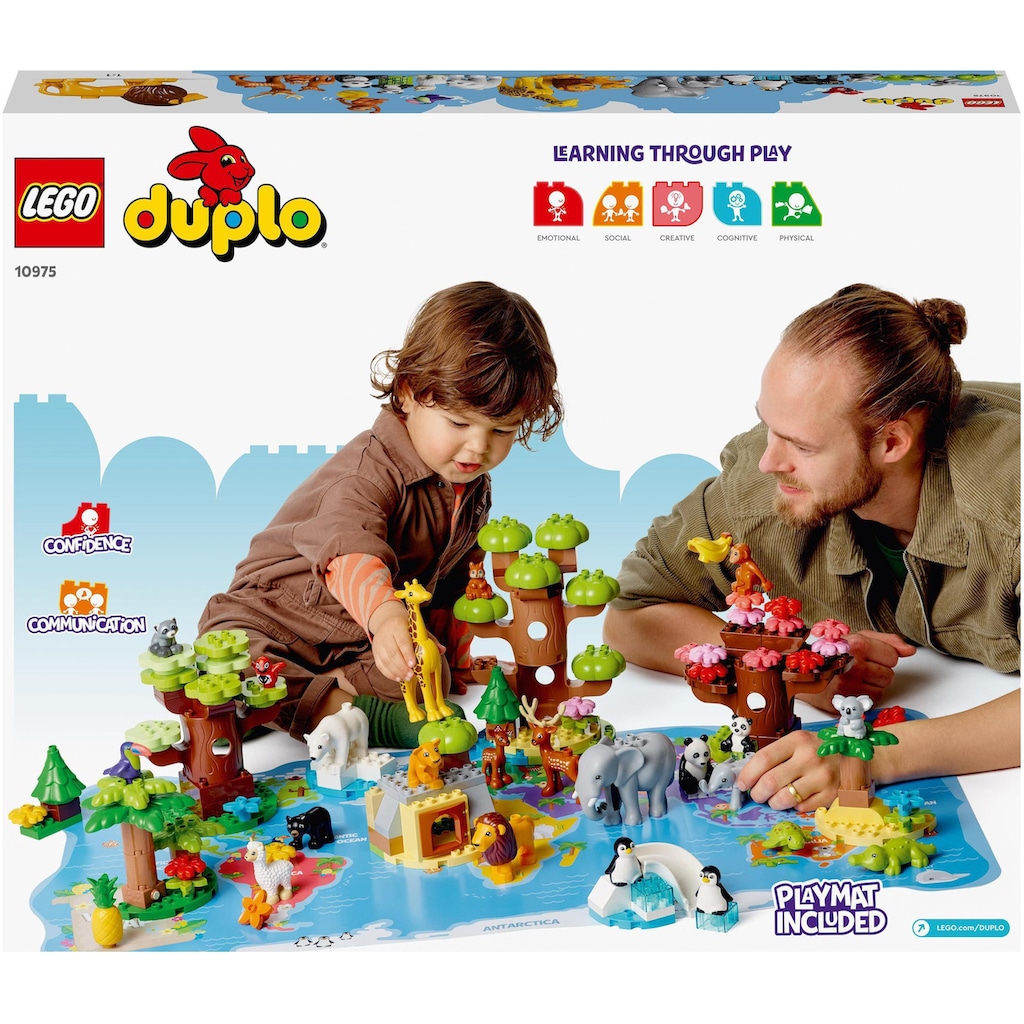 LEGO® Konstruktionsspielsteine »Wilde Tiere der Welt (10975), LEGO® DUPLO«, (142 St.), Made in Europe