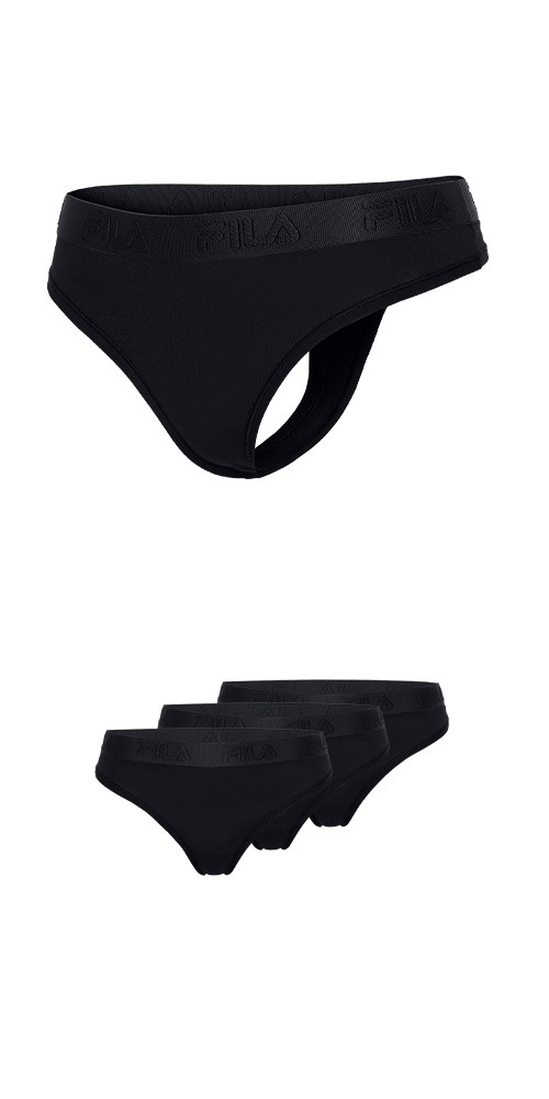 Fila String 3er Pack,  Baumwollmix, elastisch, Logobund