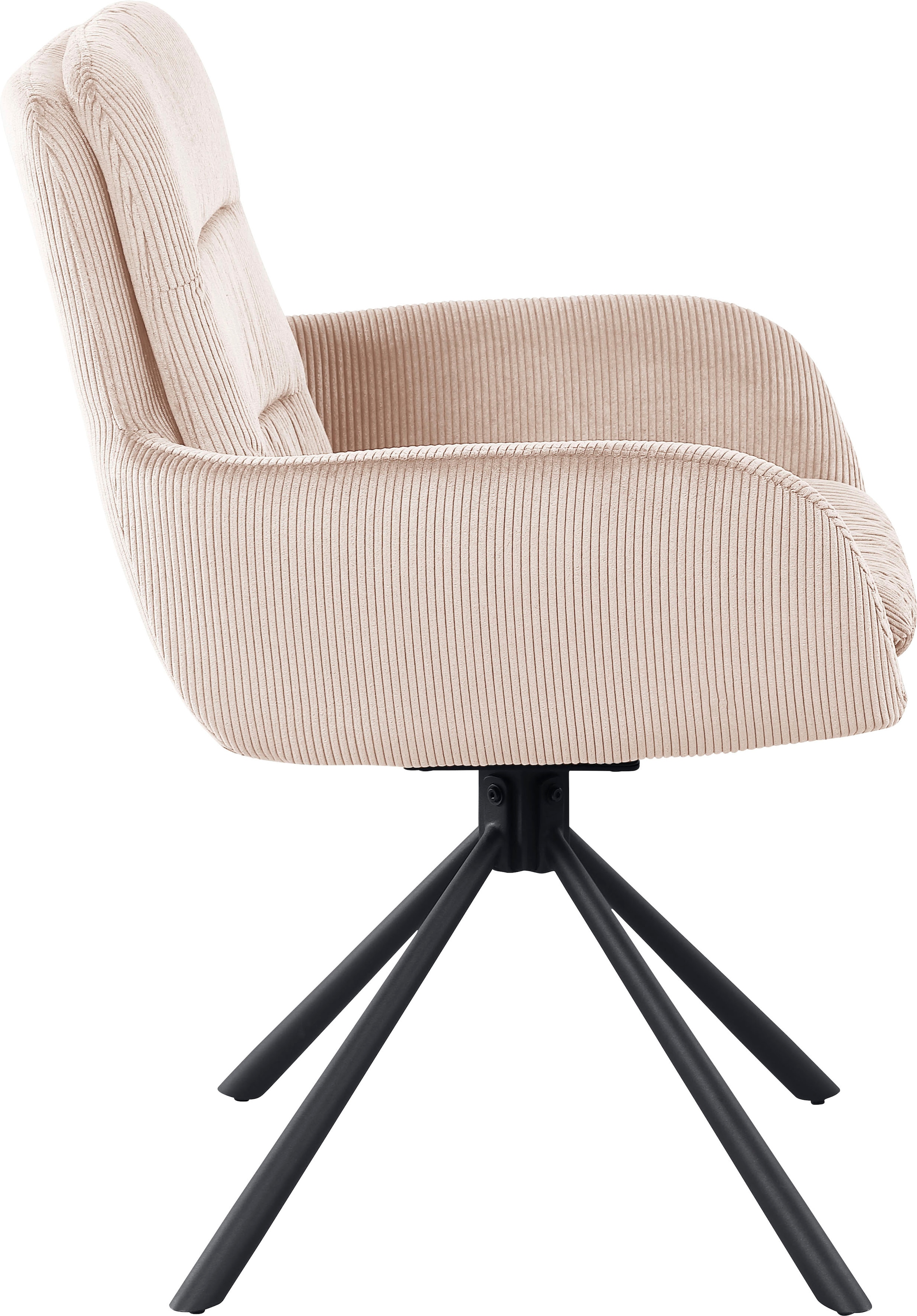 SalesFever Esszimmerstuhl »Pizzo Armlehnstuhl«, 1 St., Cord, Esszimmersessel mit Cordbezug, 360° Drehfunktion