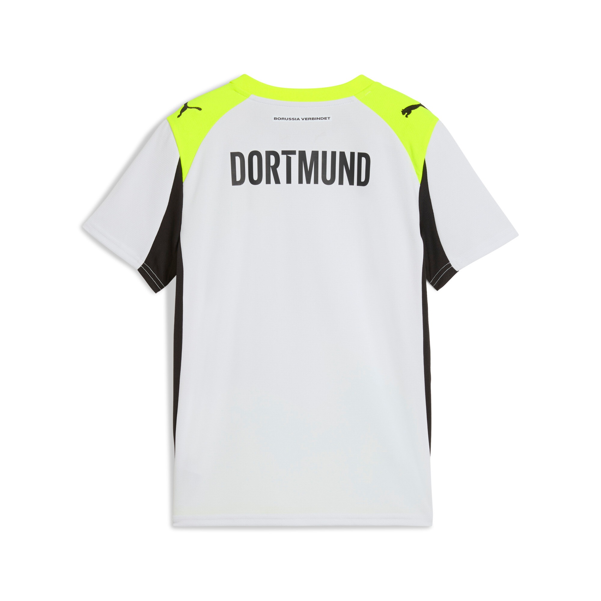 PUMA Fußballtrikot »BVB AWAY JERSEY REPLICA JR WITH SPONSOR« für Jugendliche, sportlicher Stil, feuchtigkeitsableitend