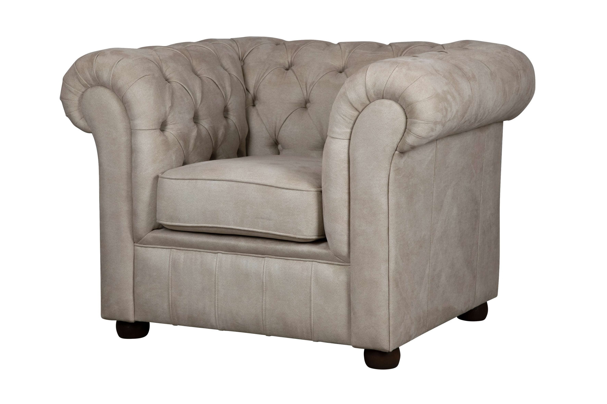 Home affaire Sessel »CHARENTE, Chesterfield, Wellenfederung, Maße B/T/H: 105/89/74 cm«, mit edler Knopfheftung und typischen Armlehnen