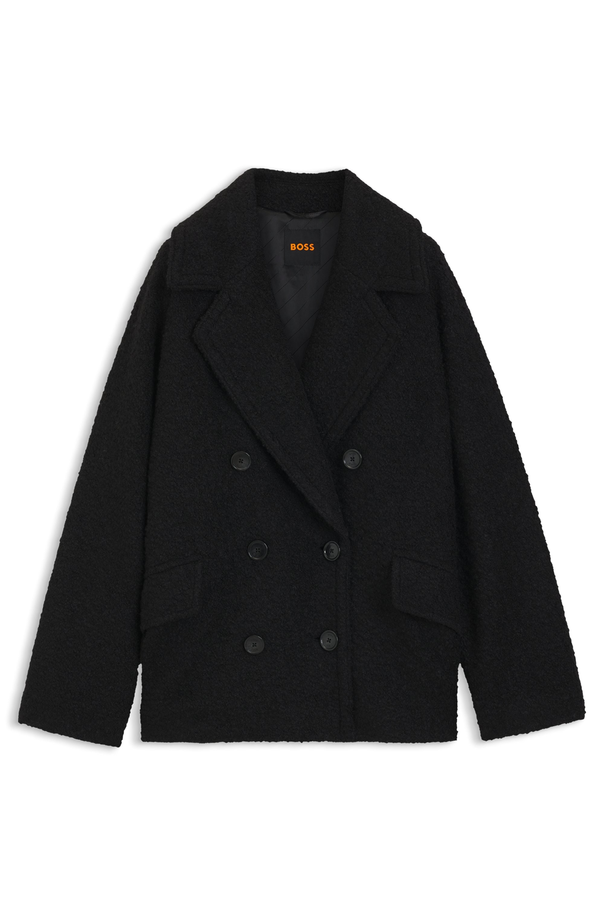 BOSS ORANGE Caban »Cabani Premium Damenmode« im Boxy-Fit mit Bouclé-Struktur