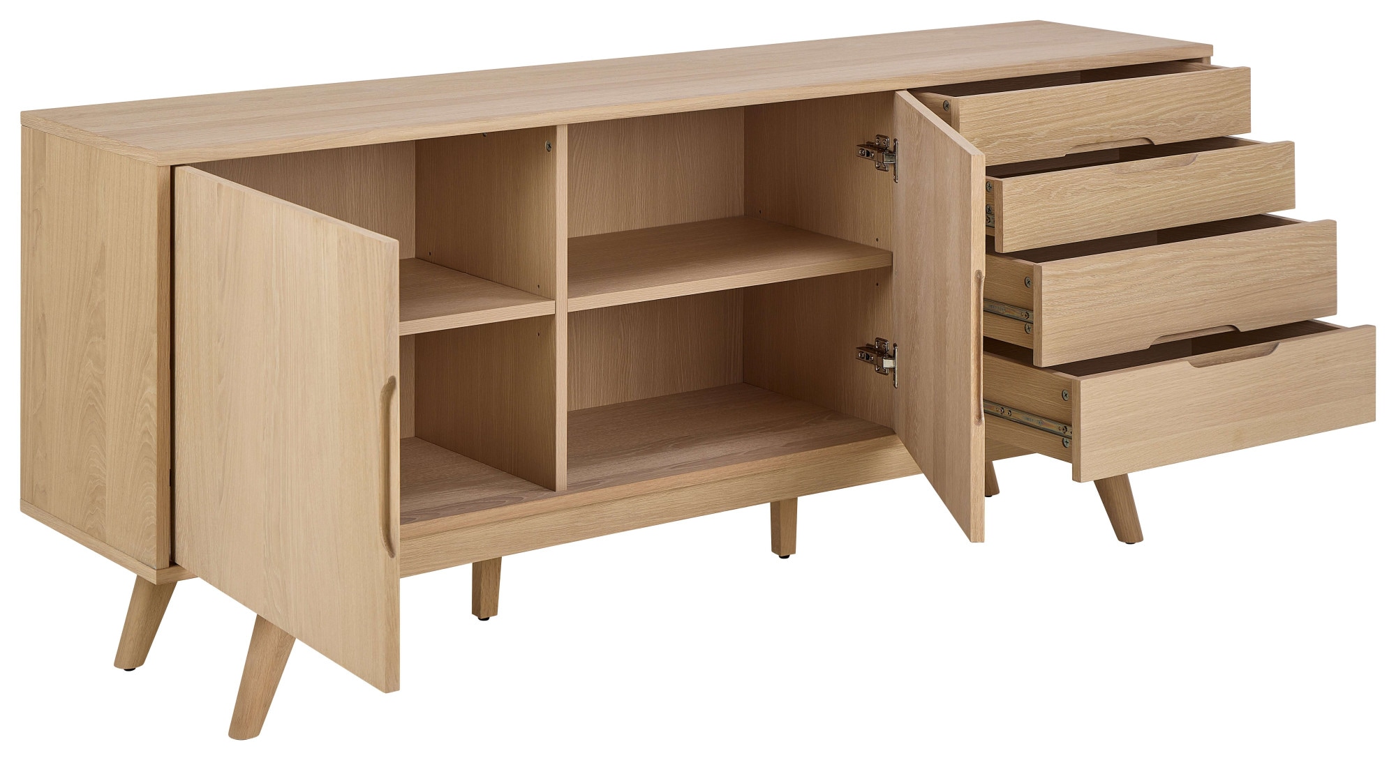 ACTONA GROUP Schrankmodule »Marte - langlebige Kommode im skandinavischen und zeitlosen Design« Langlebige Anrichte aus massiver Eiche mit viel Stauraum. B: 180 cm