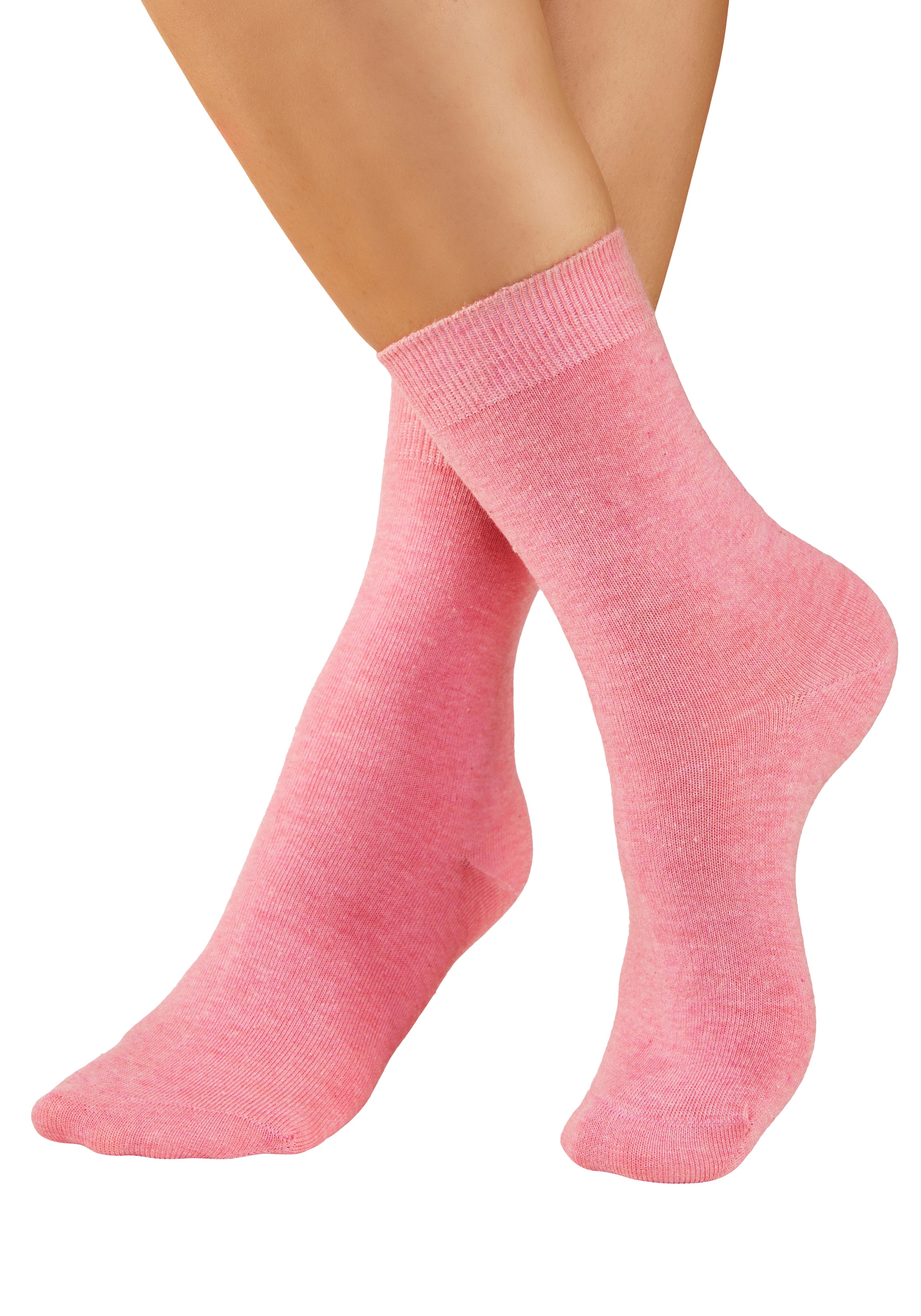 H.I.S Basicsocken »Damensocken, frische melierte Farben; casual« Packung, 20 Paar tlg. Alltagssocken in der Großpackung