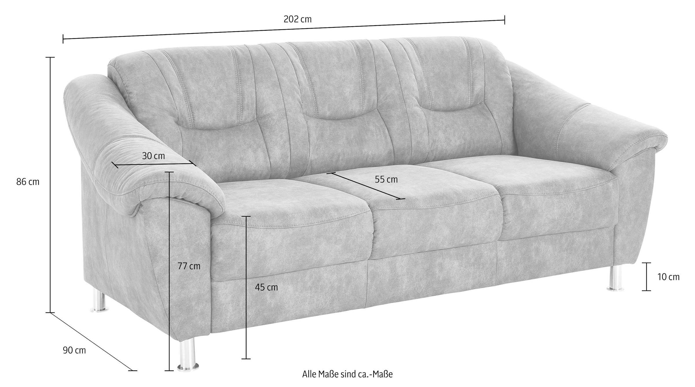 sit&more 3-Sitzer »Salsa«, mit Federkern