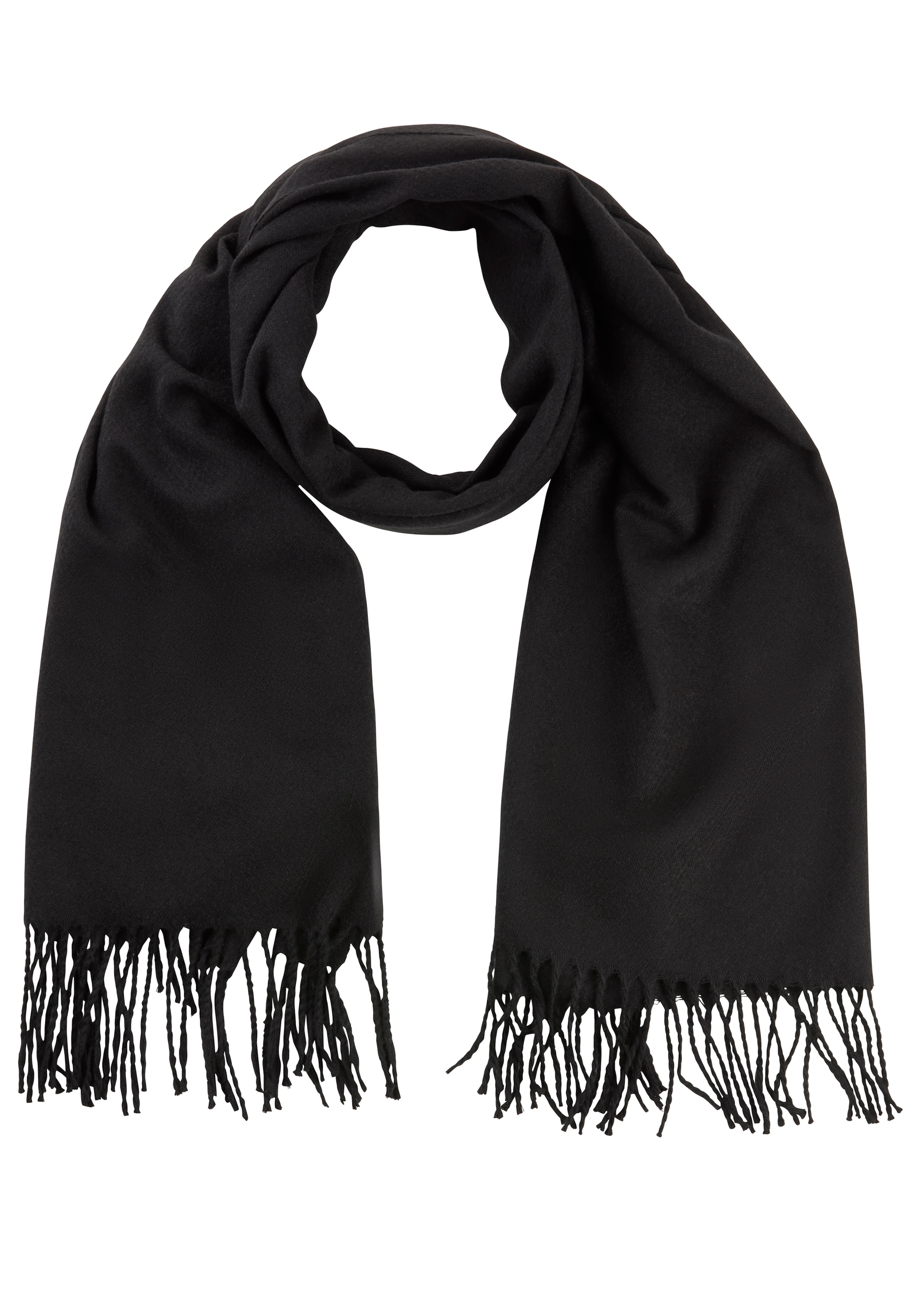Laura Scott Schal mit modischen Fransen in klassischen Unifarben - NEW