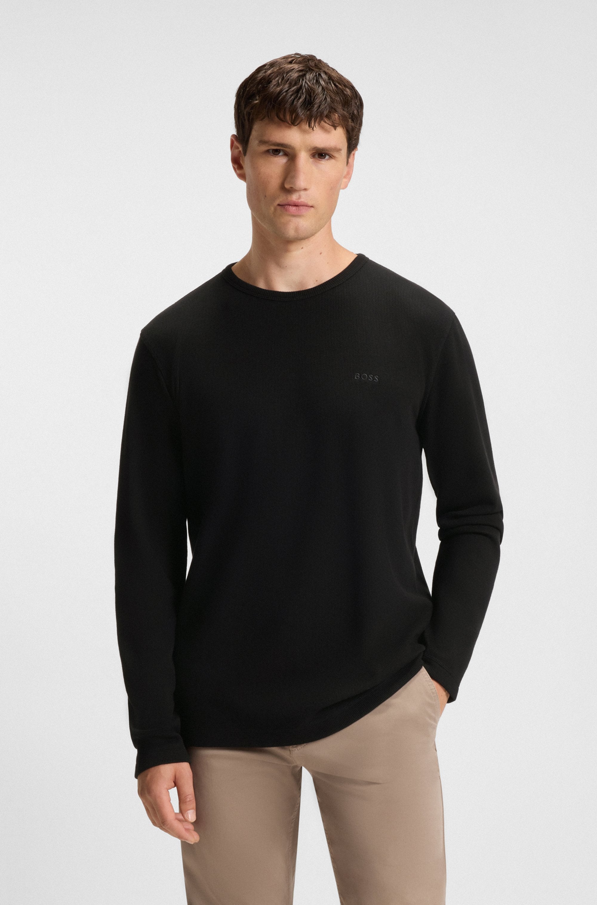 BOSS ORANGE Langarmshirt »Tempesto«, mit BOSS-Stickerei