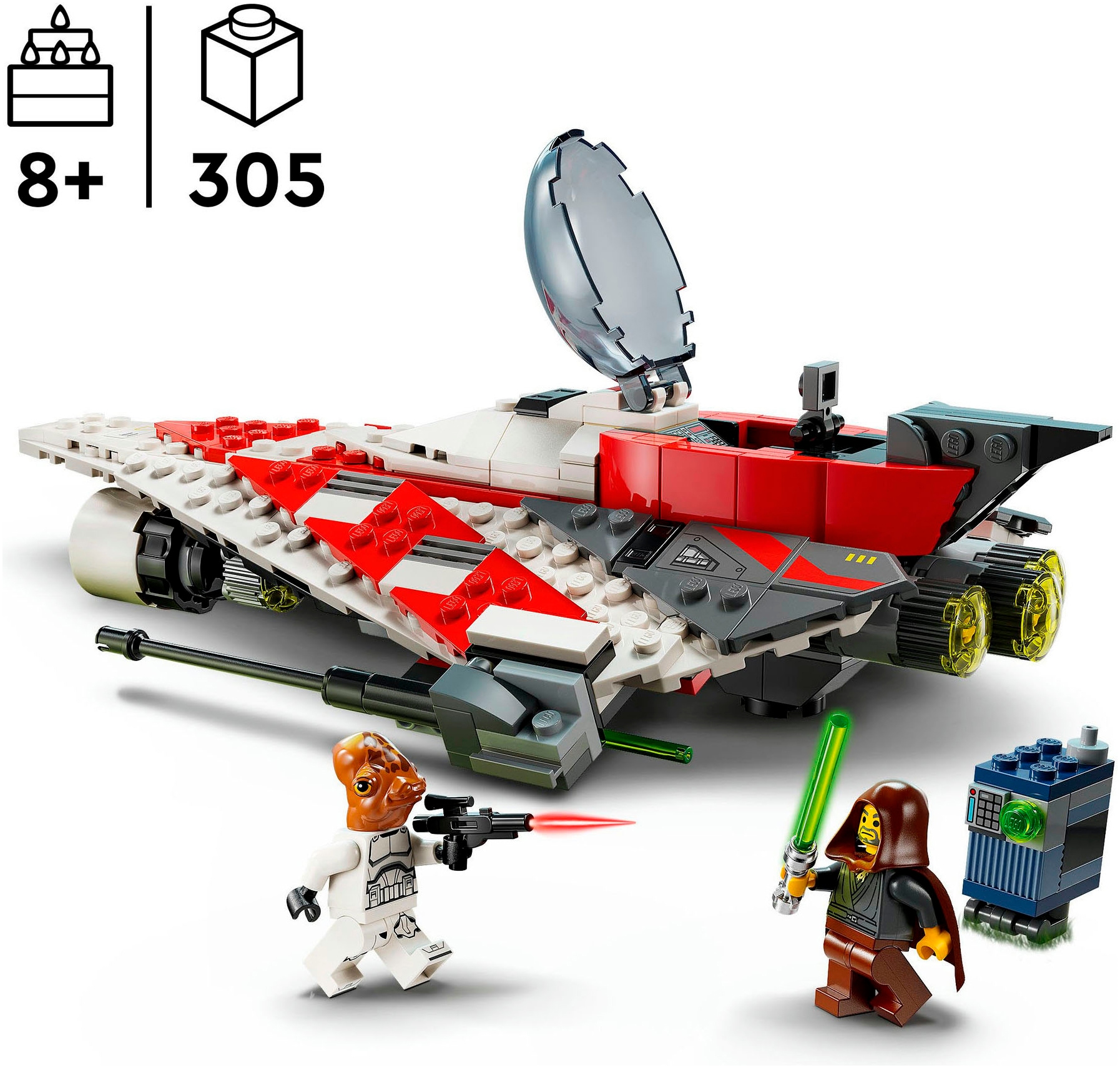 LEGO® Konstruktionsspielsteine »Jedi Bobs Sternjäger (75388), LEGO Star Wars ™«, (305 St.), Made in Europe