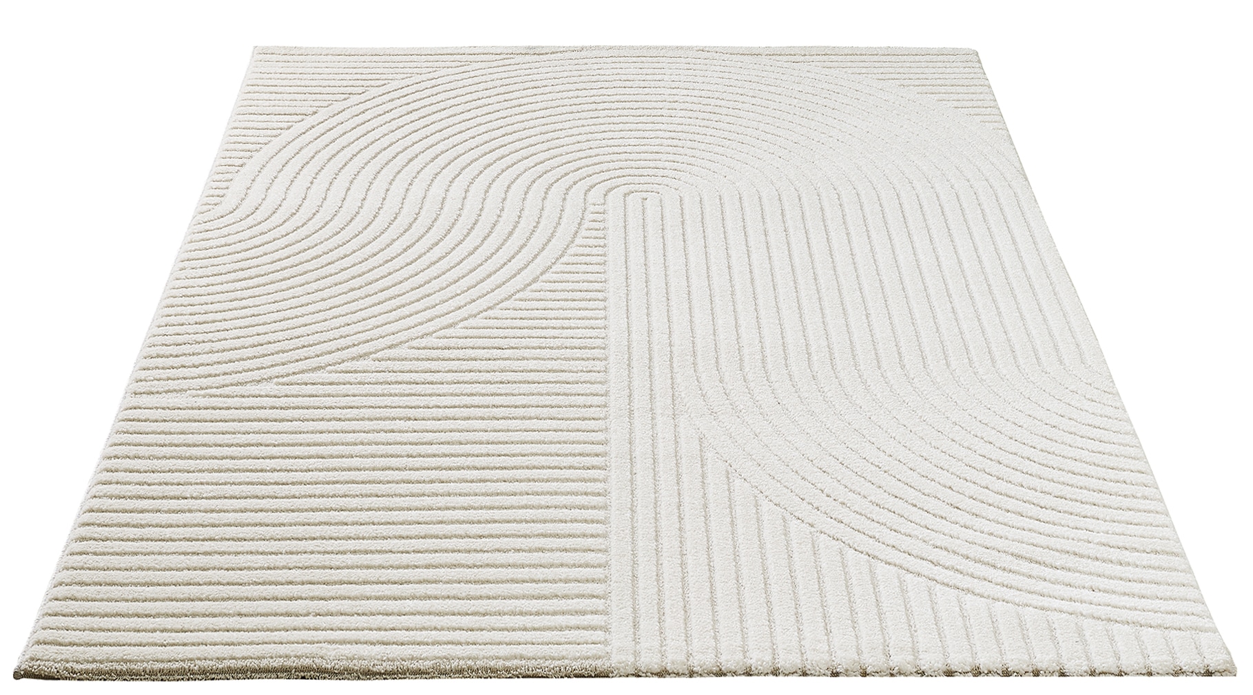 OTTO home Designteppich »Eliaan 3D Optik/Hoch-Tief Effekt« rechteckig 14 mm Höhe hohe Flordichte und angenehm weich, Teppich Wohnzimmer Boho Design