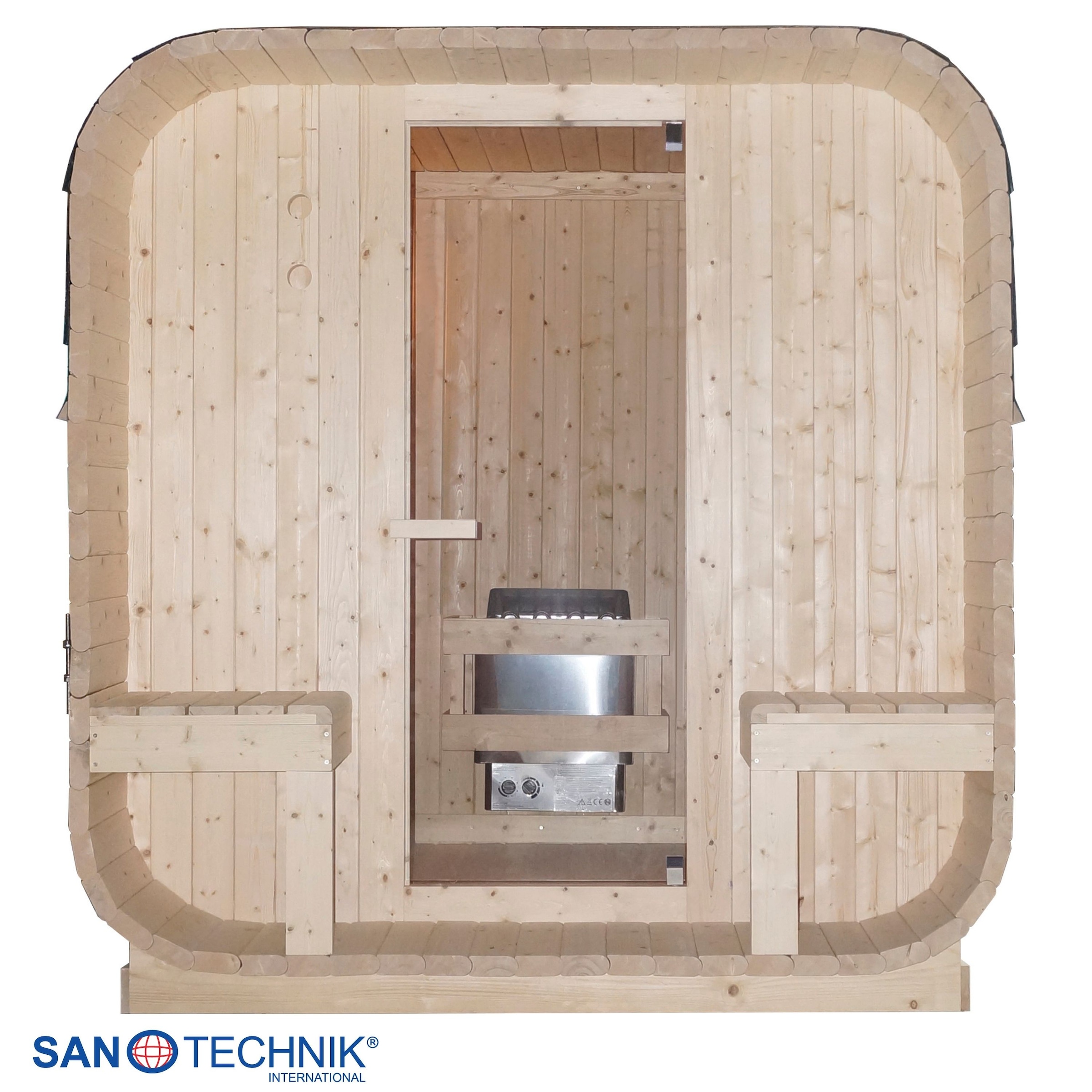 Sanotechnik Sauna »Außensauna Göteborg« für 4 Personen; inkl. 8 kW Saunaofen und Saunasteine