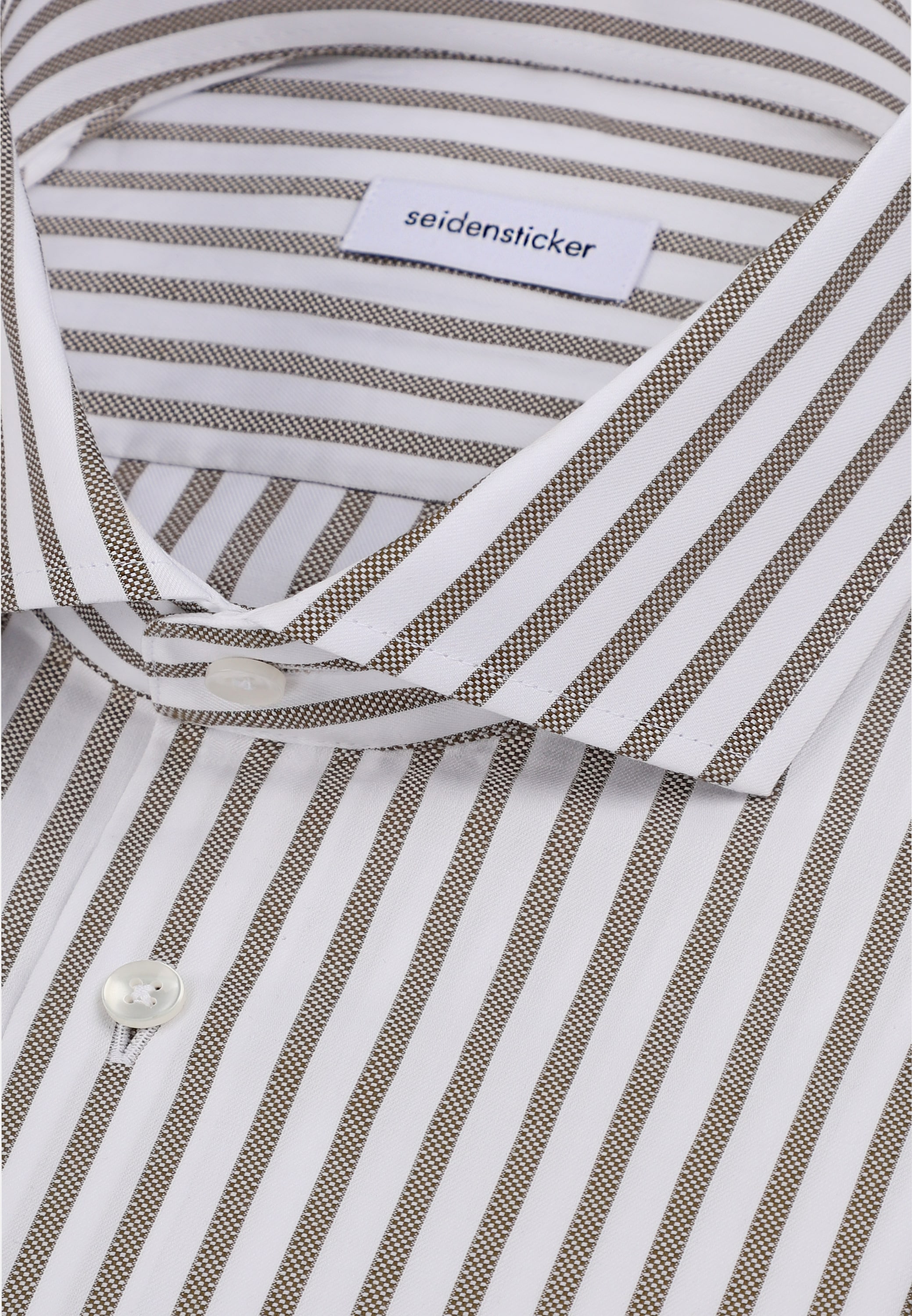 seidensticker Businesshemd »Schwarze Rose« Shaped 1/1 Kentkragen Gestreift