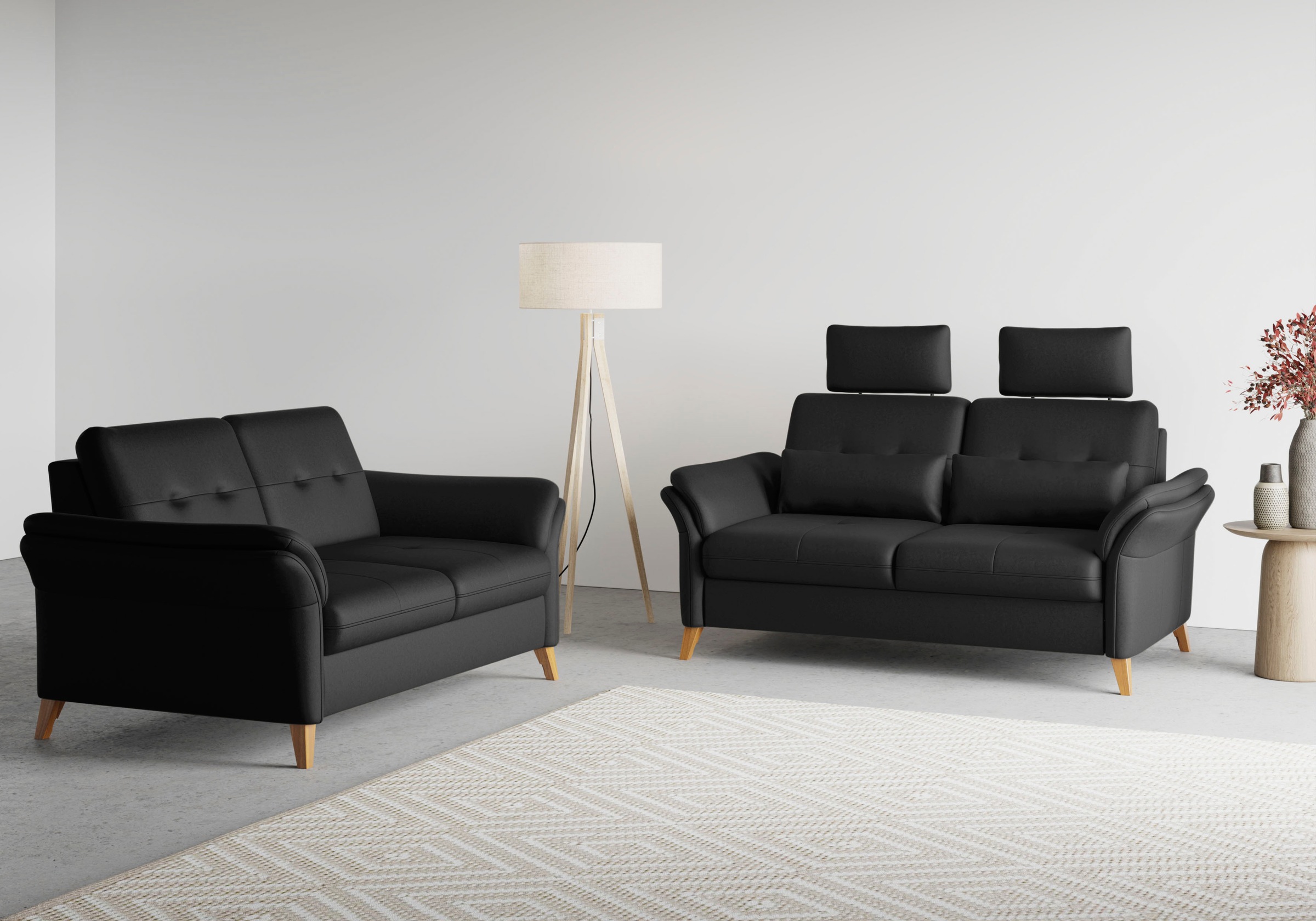 sit&more 3-Sitzer »Göteborg«, inklusive Sitztiefenverstellung und Federkern