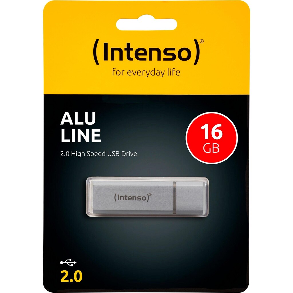 Intenso USB-Stick »Alu Line«, (USB 2.0 Lesegeschwindigkeit 28 MB/s)