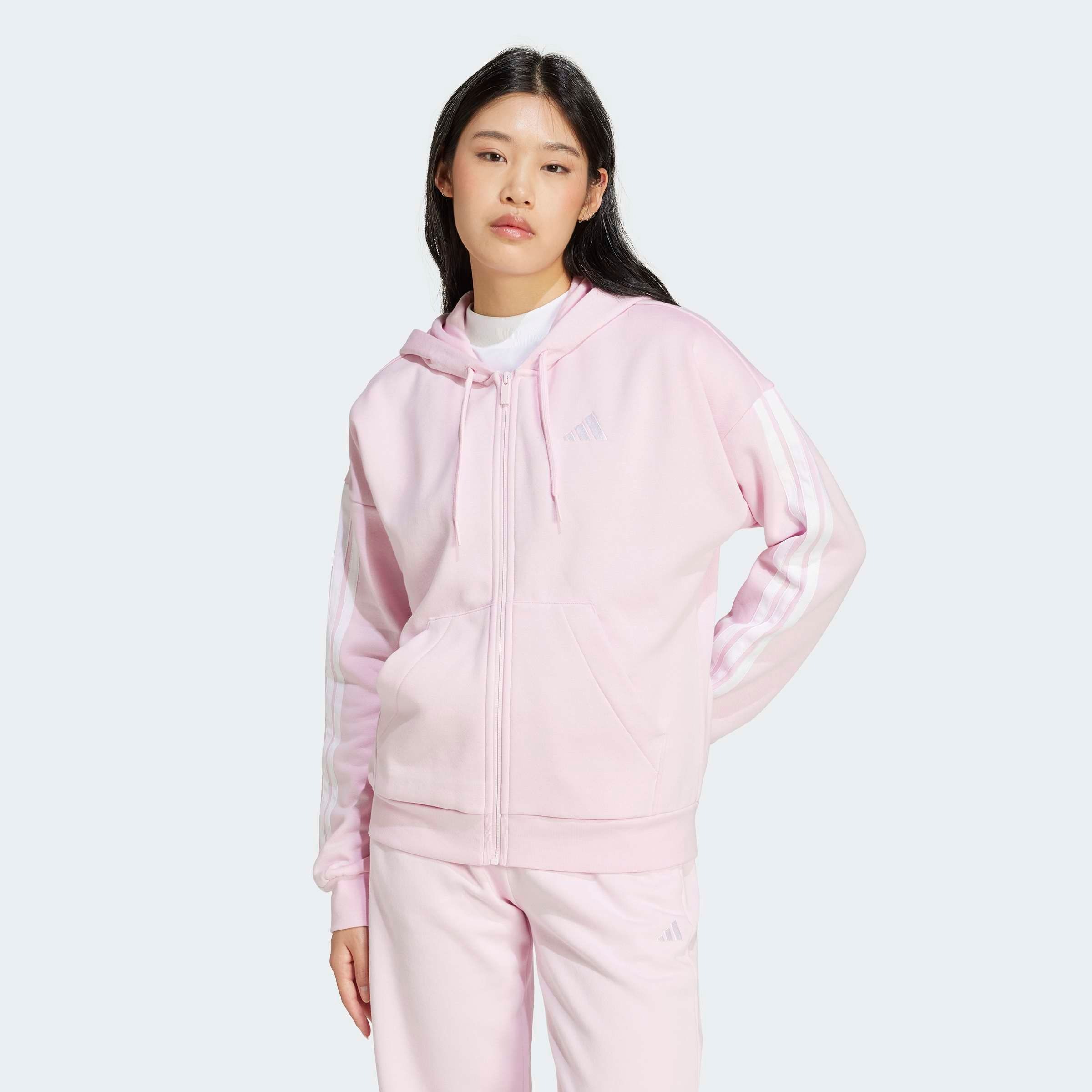 adidas Sportswear Kapuzensweatjacke »ESSENTIALS 3-STREIFEN FLEECE«