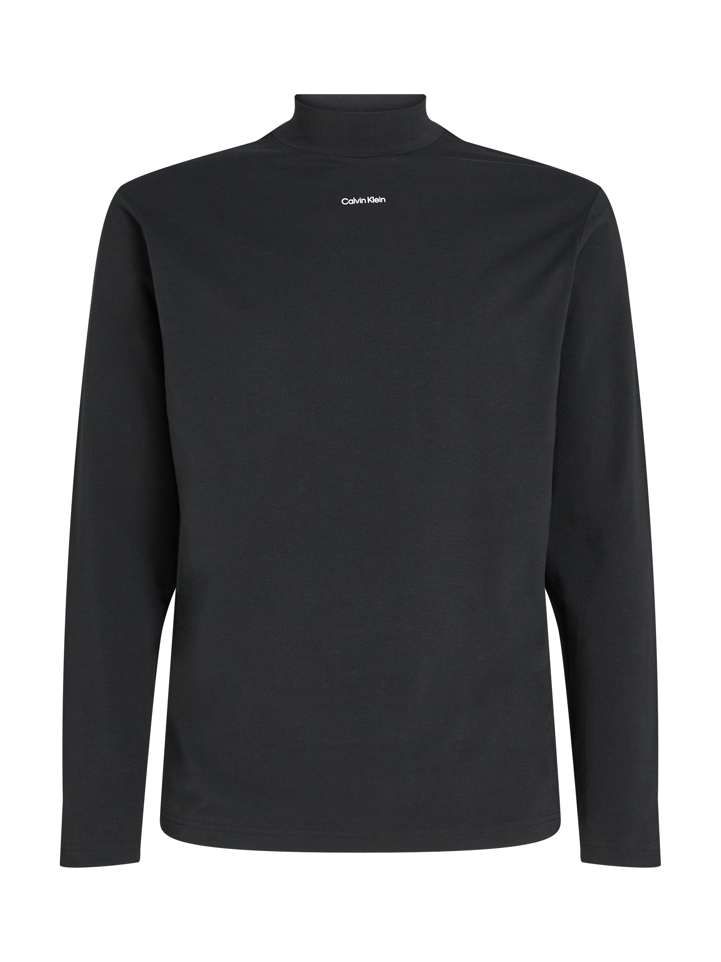 Calvin Klein Stehkragenshirt »NANO LOGO LS MOCK T-SHIRT«, mit Logoprint