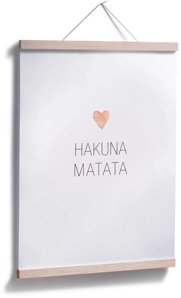Poster St.), bei Wandposter Schriftzug, Matata«, Bild, Schriftzug (1 Poster, OTTO Hakuna Wall-Art »Herz Wandbild,