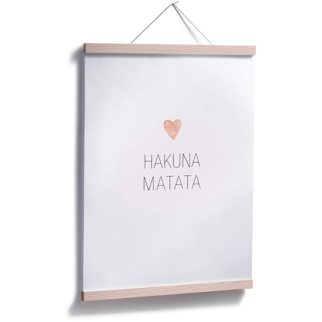 Matata«, St.), bei Bild, Schriftzug Wall-Art Wandposter Schriftzug, Poster, (1 Poster »Herz Wandbild, OTTO Hakuna