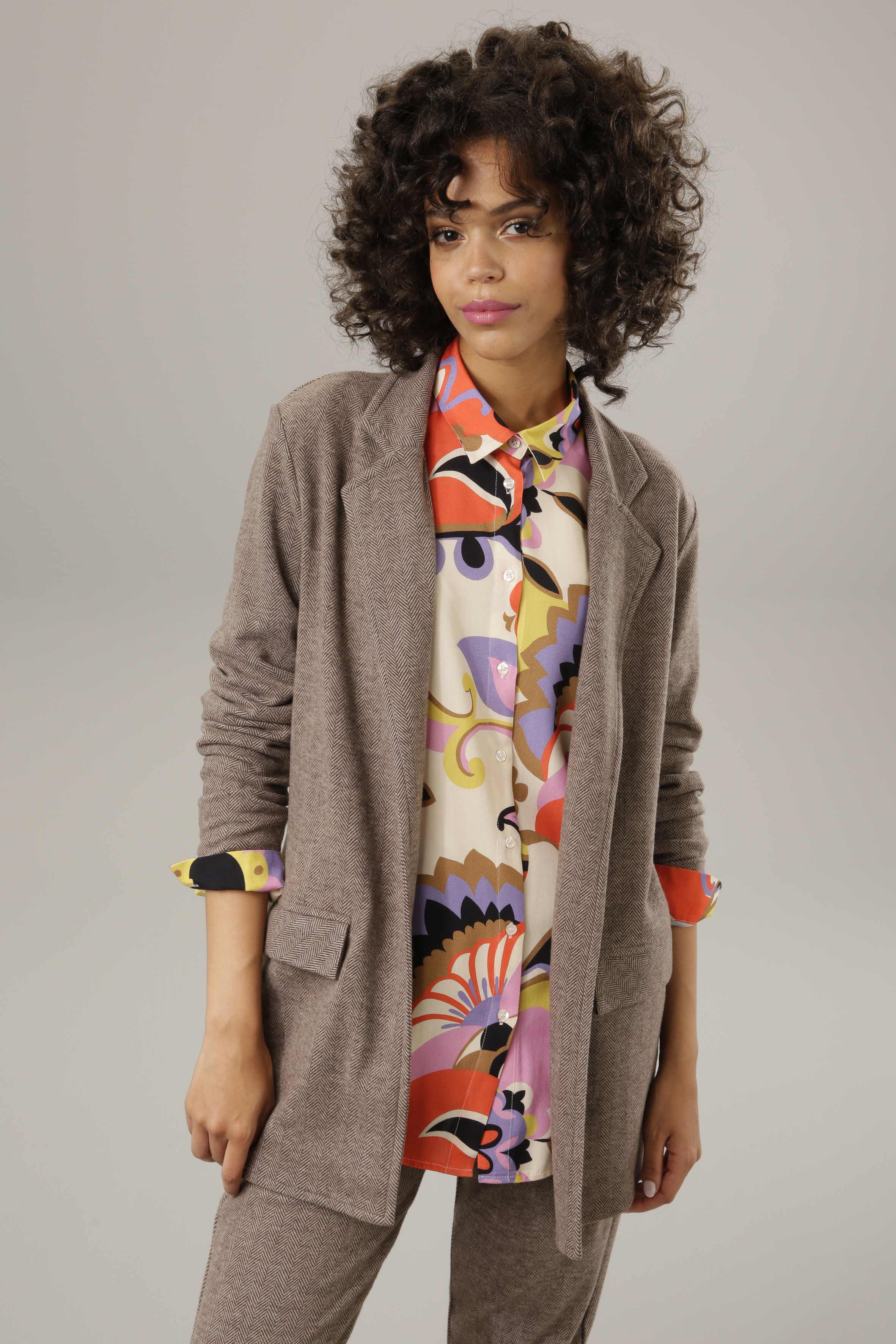Longblazer, mit Fischgrat-Muster - NEUE KOLLEKTION