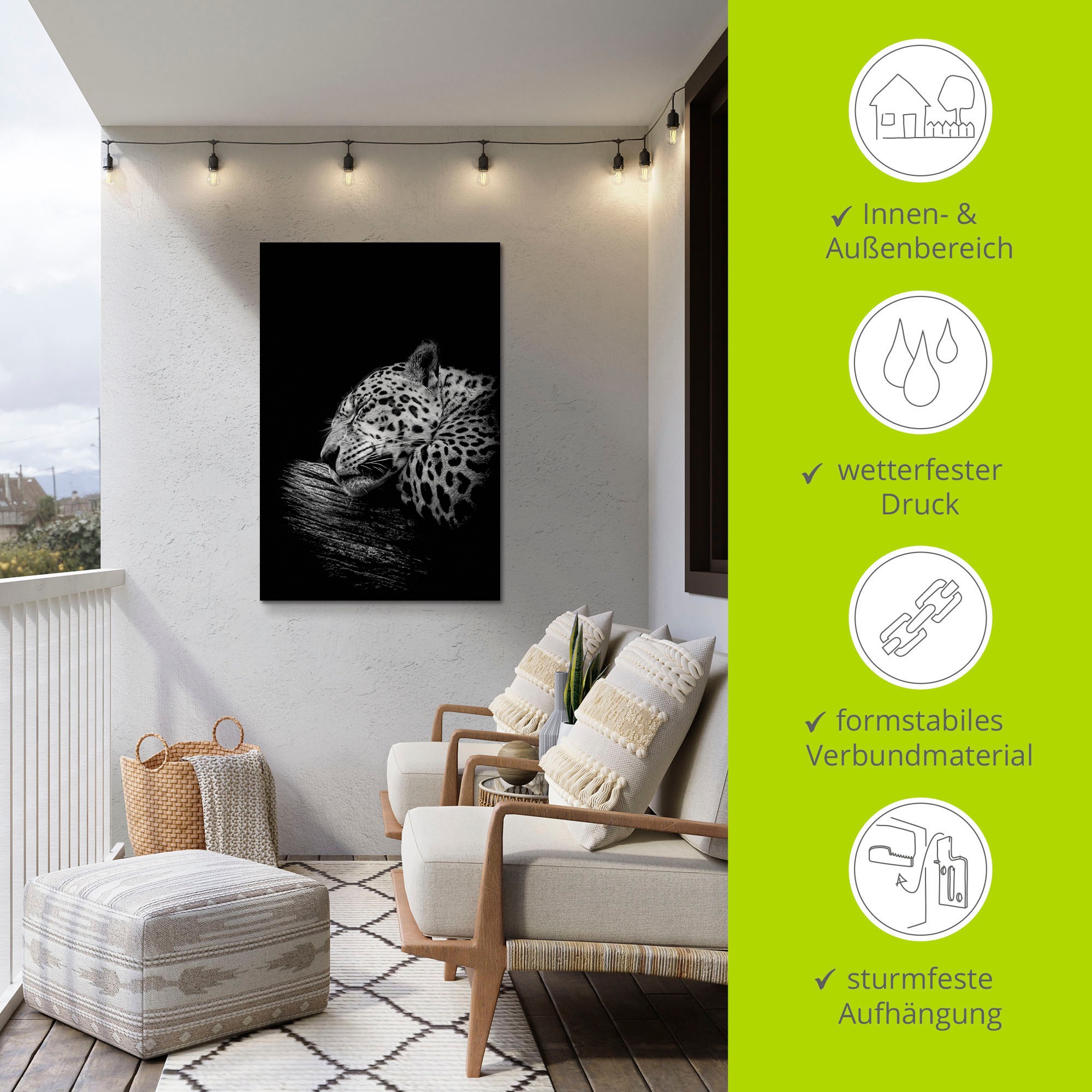 Artland Wandbild »Der schlafende Jaguar«, Wildtiere, (1 St.), als Alubild, Outdoorbild, Leinwandbild, Poster in verschied. Größen