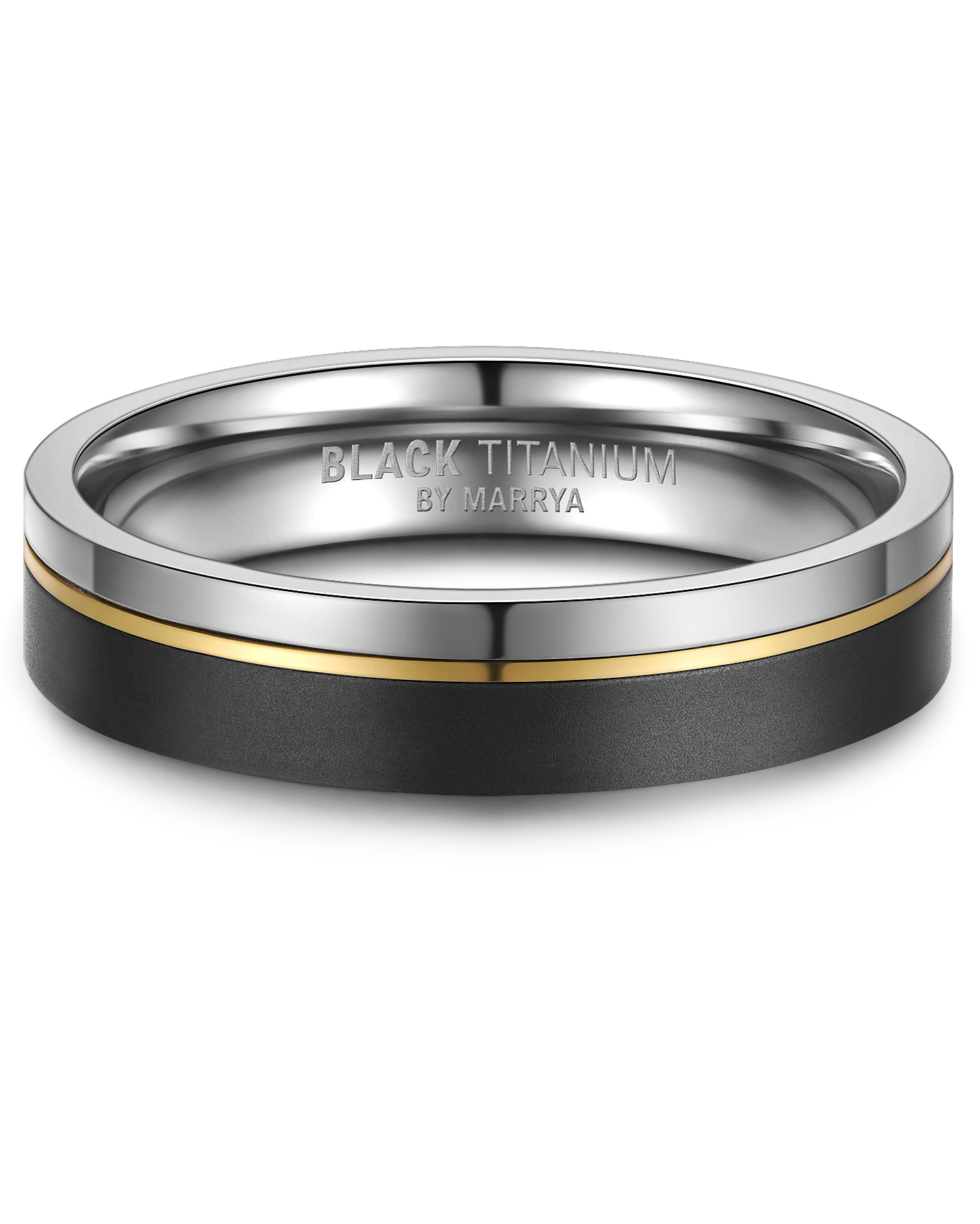 Marrya Trauring »BLACK TITANIUM by MARRYA Black Titanium - Zirkonium Ringe Trauringe Eheringe Partnerringe«