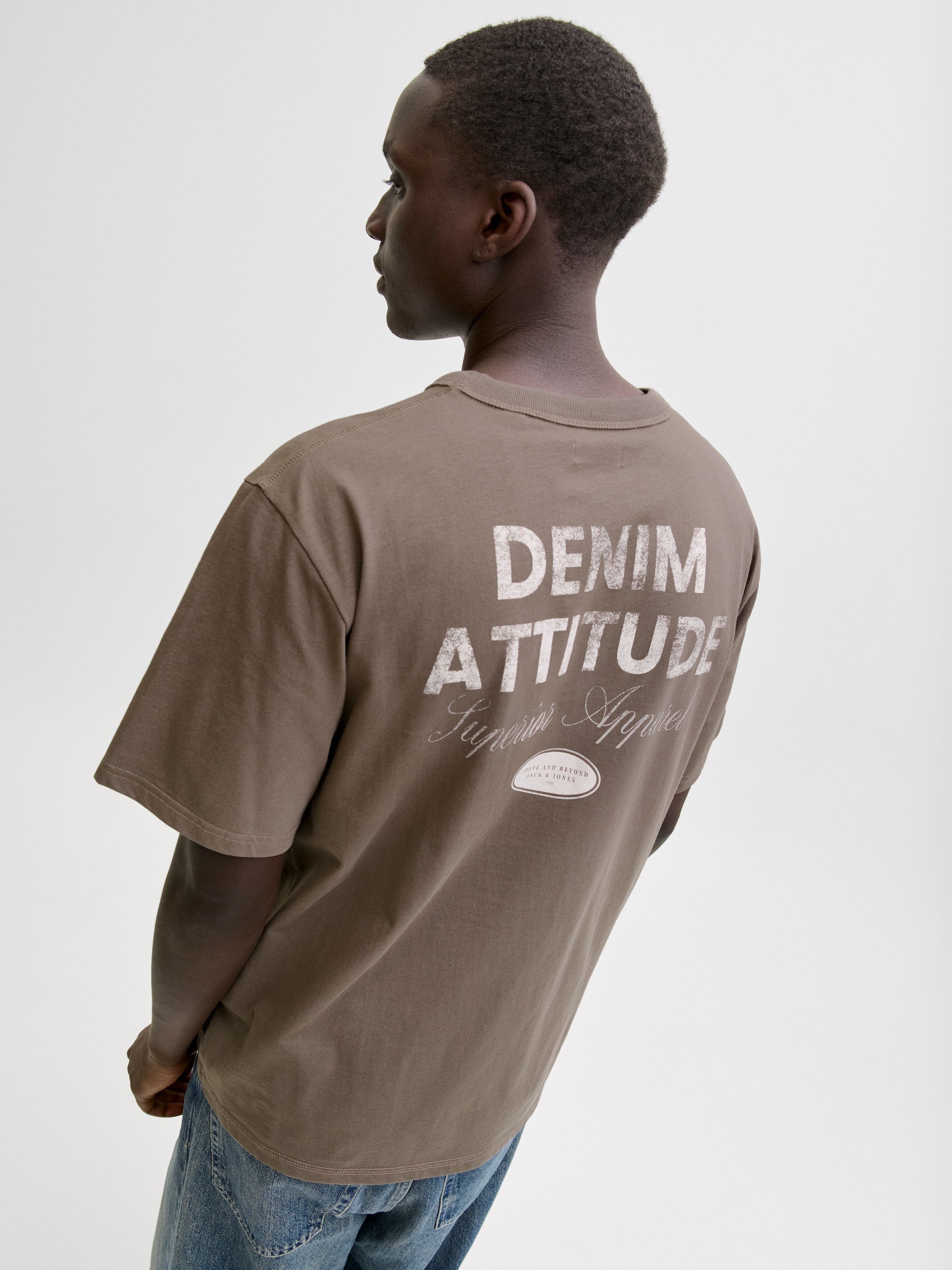 Jack & Jones Rundhalsshirt »JJEDOVER GRAPHIC TEE SS CREW NECK SN« Baumwolle, relaxed fit