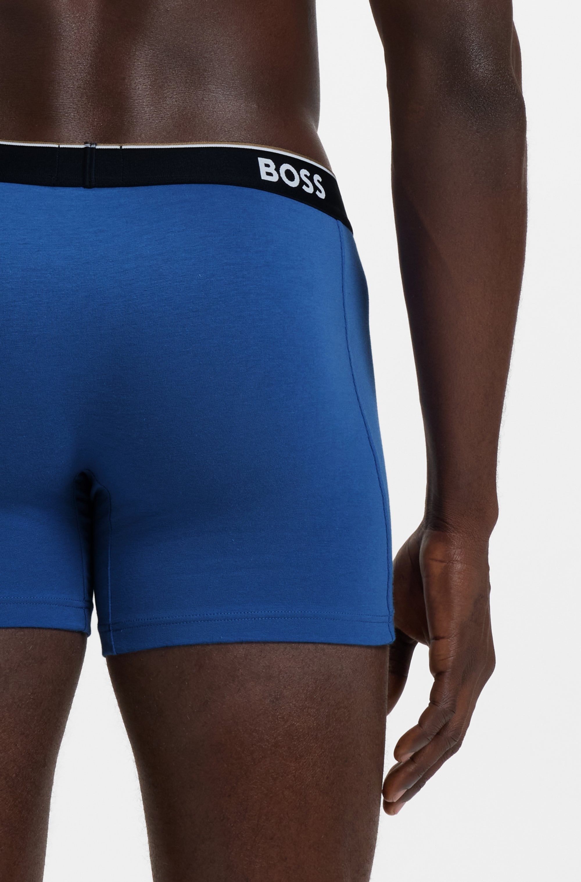 BOSS Boxershorts Packung, 3 Stk. aus bequemer Stretch-Baumwolle, körpernah, mittlere Bundhöhe