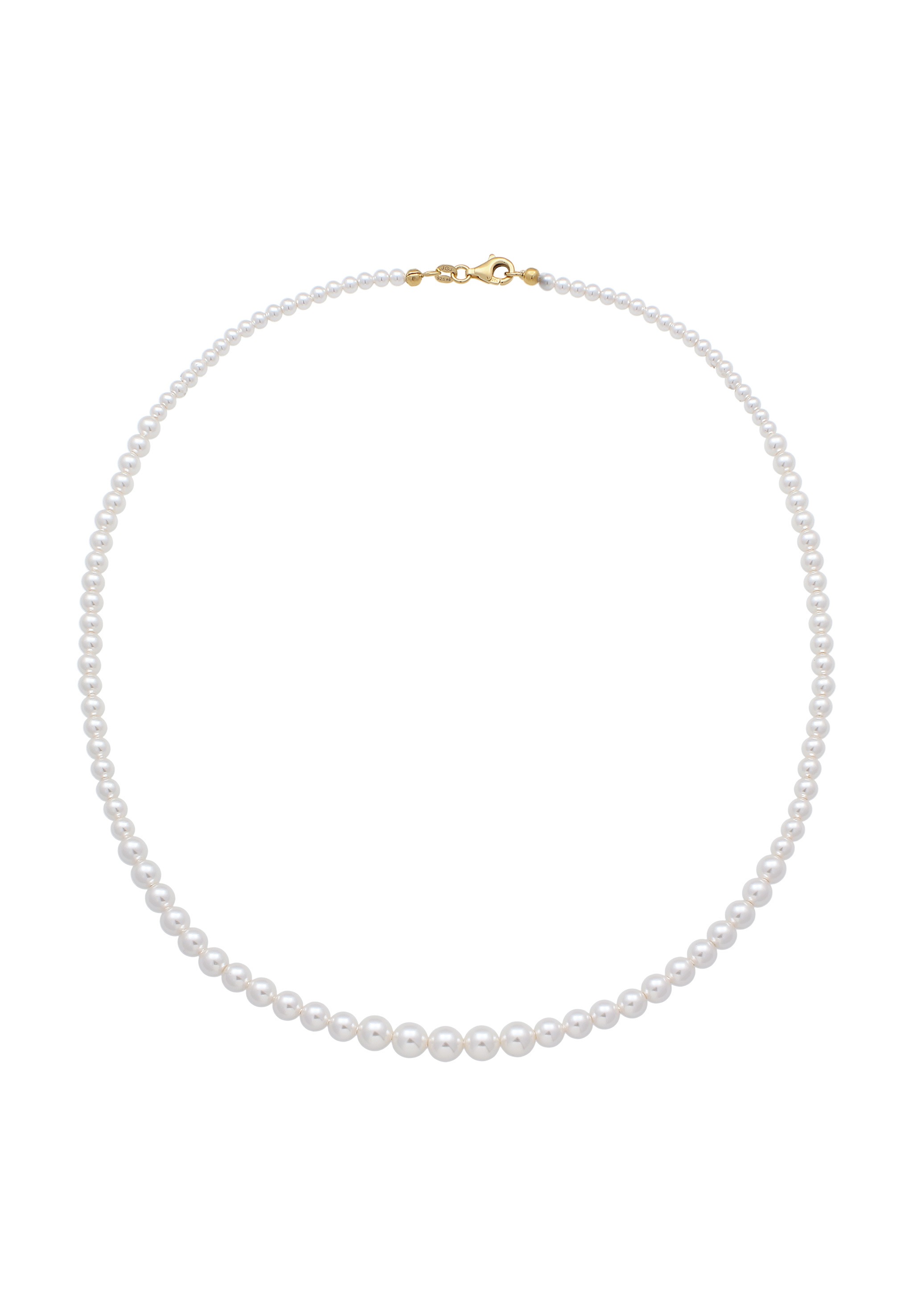 Elli Silberkette »Halskette mit Perlen von Swarovski® Weiß 925 Sterling Silber«