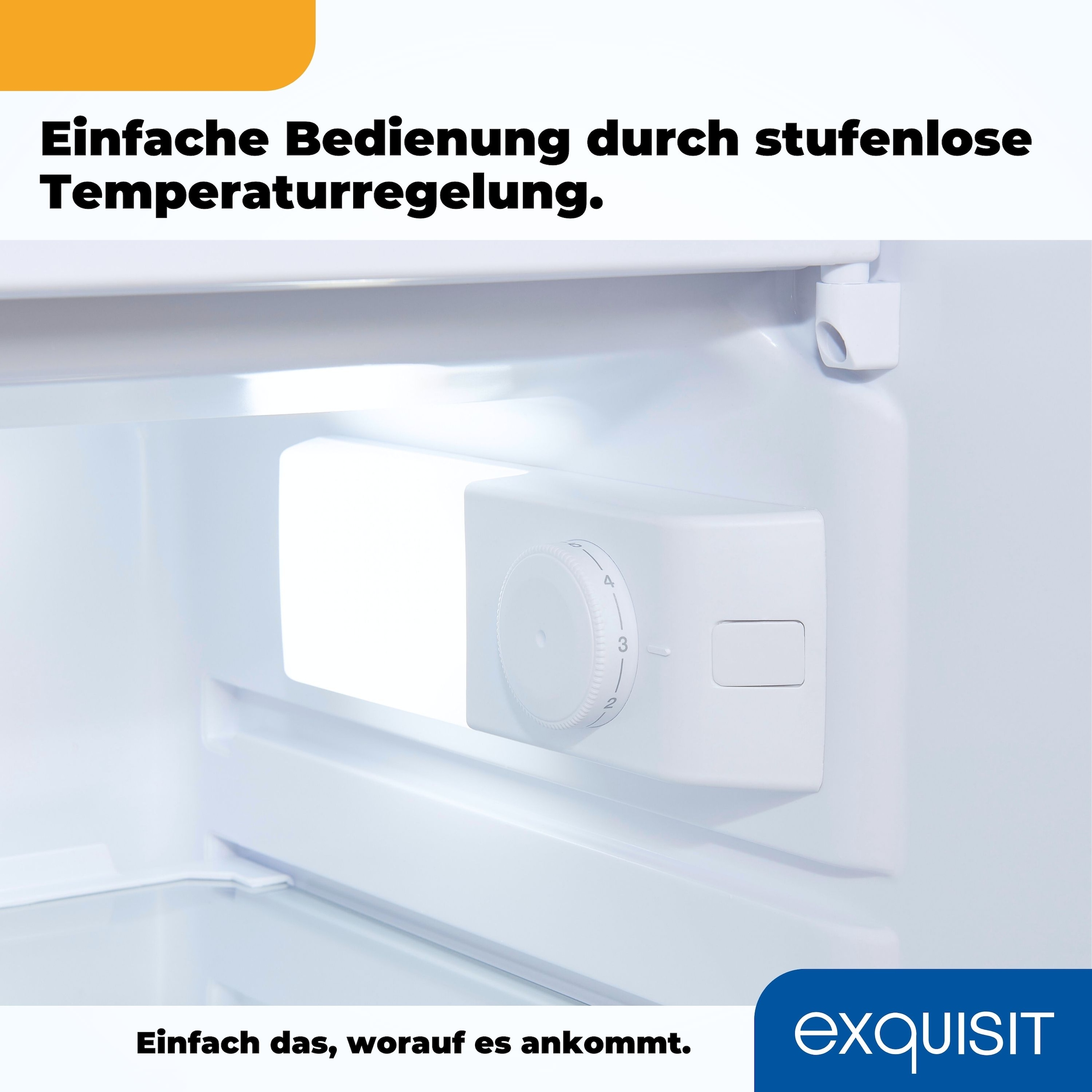 exquisit Kühlschrank »KS16-4-HE-040D inoxlook«, 109 Liter Nutzinhalt, stufenlose Temperaturregelung, 4 Sterne