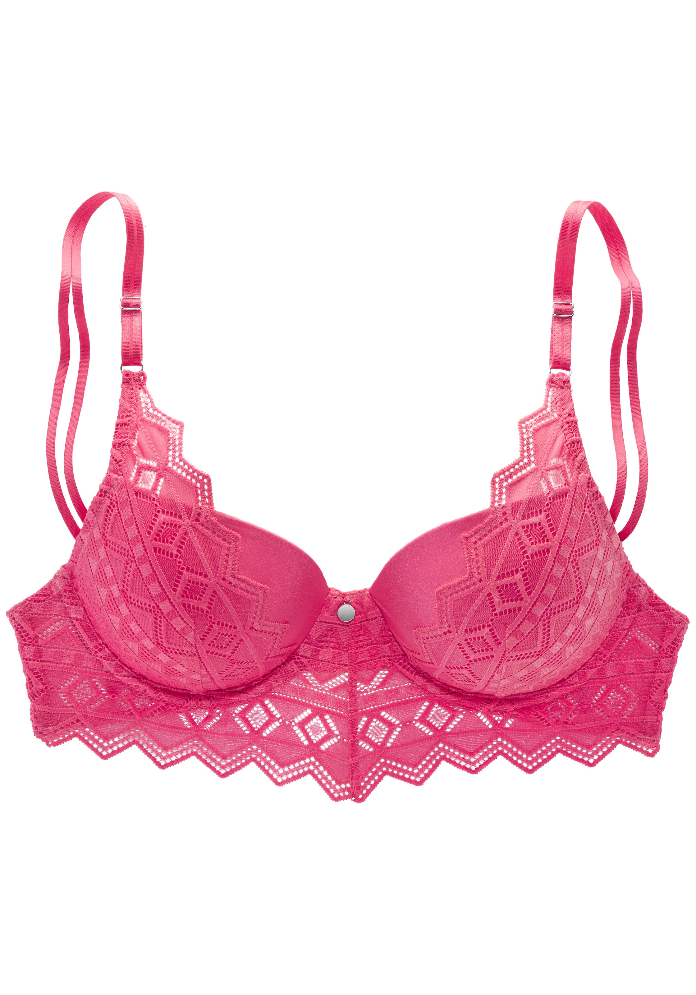 s.Oliver Push-up-BH »Romane«, mit Bügel und graphischer Spitze in transparenter Optik, Dessous