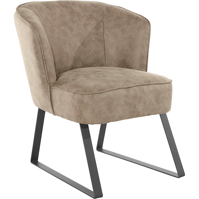 exxpo - sofa fashion Sessel »Americano«, mit Keder und Metallfüßen, Bezug  in verschiedenen Qualitäten, 1 Stck. kaufen bei OTTO