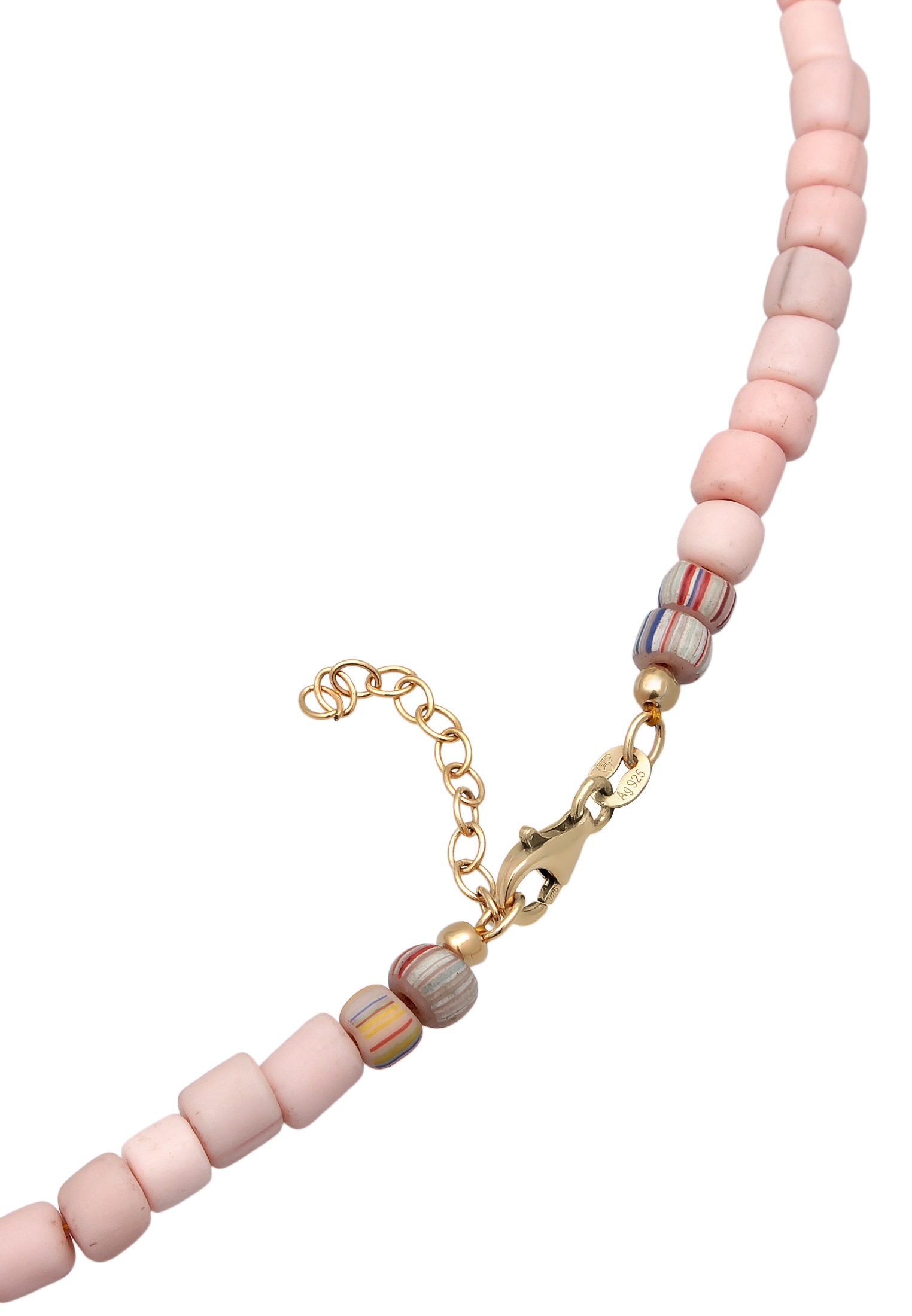 Elli Lange Kette »Halskette Kauri Muschel Glasperlen 925 Silber«