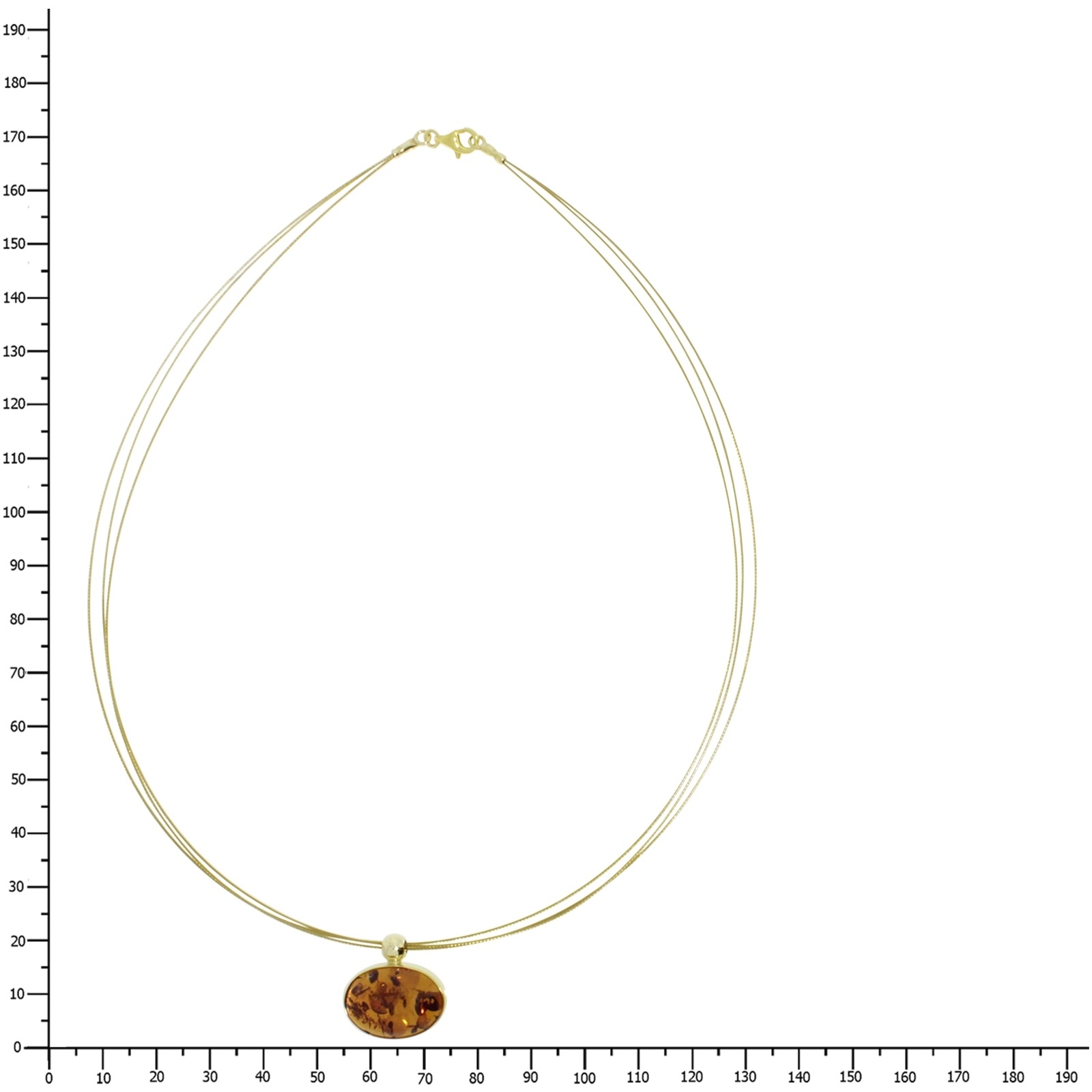 OSTSEE-SCHMUCK Kette mit Anhänger »- Gleiter-Classic 18x13 mm - Gold 333/000 - Bernstein«