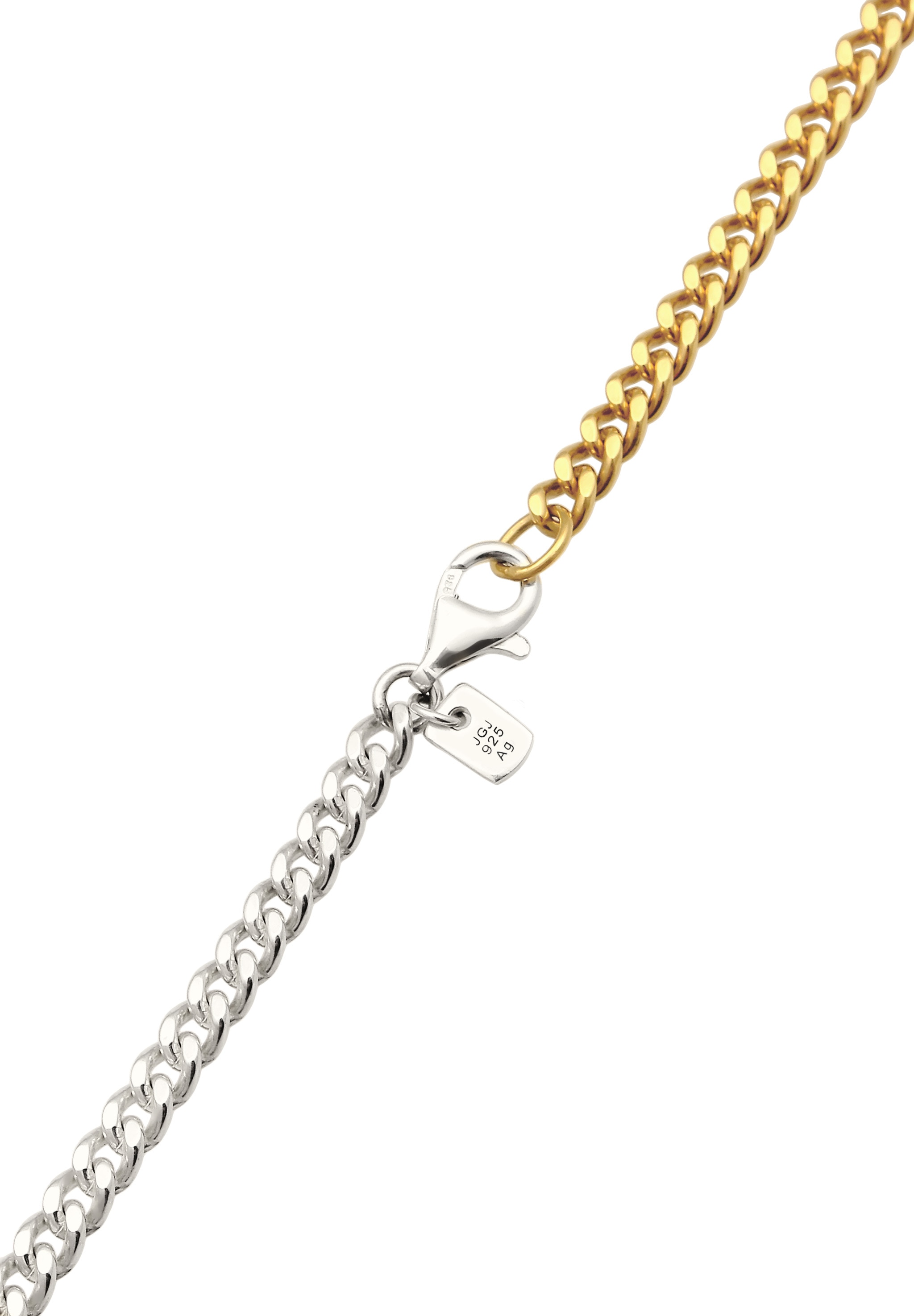 Kuzzoi Silberkette »Halskette Panzerkette Bicolor 925 Sterling Silber«