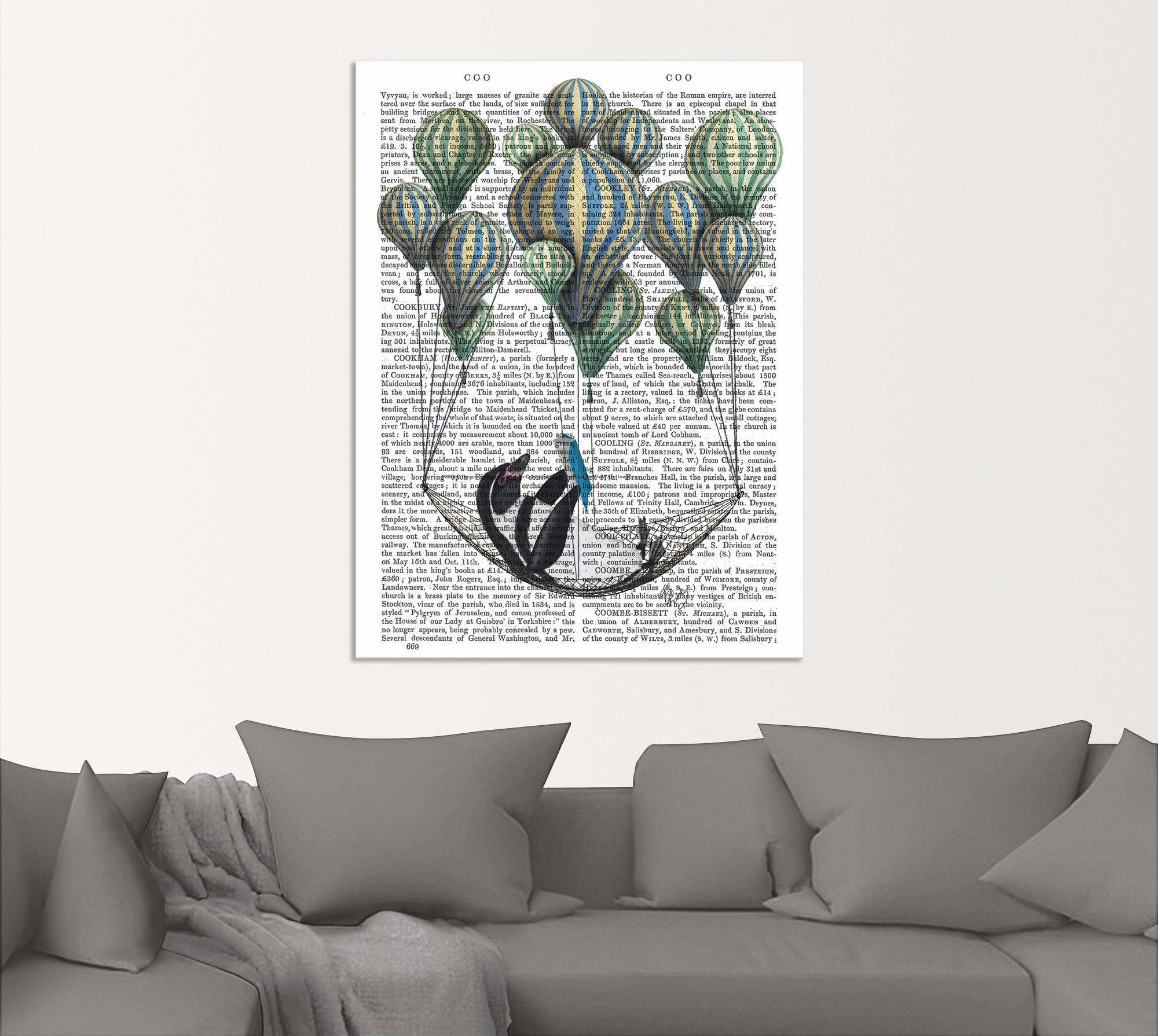 Artland Wandbild »Pinguin in Schwebehängematte«, Vögel, (1 St.), in vielen Größen & Produktarten - Alubild / Outdoorbild für den Außenbereich, Leinwandbild, Poster, Wandaufkleber / Wandtattoo auch für Badezimmer geeignet