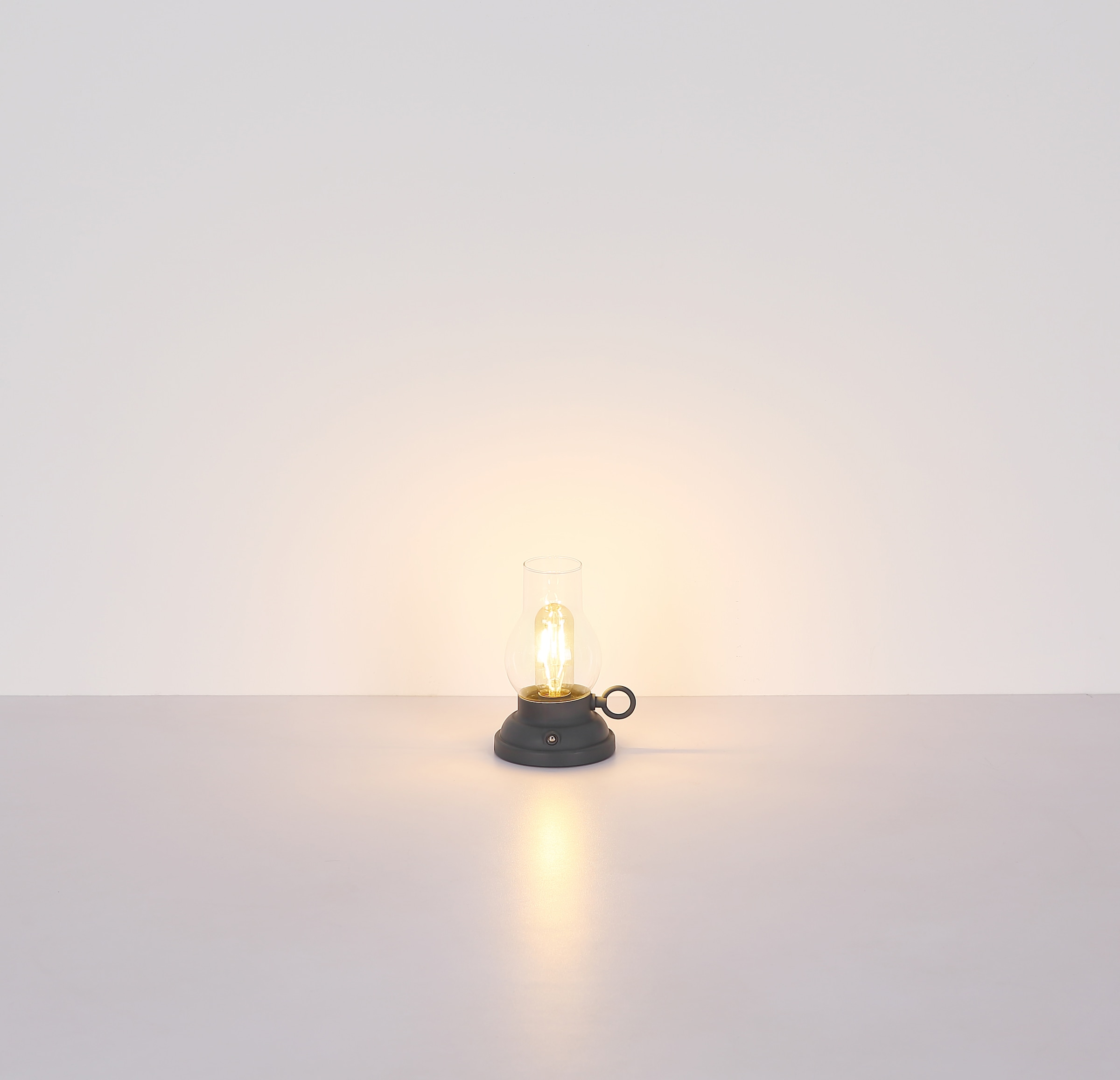 GLOBO LIGHTING LED Tischleuchte »PETRO« LED-Modul 1 Stk. Warmweiß Akkutischleuchte, mobile Leuchte, Petroleumlampen-Design