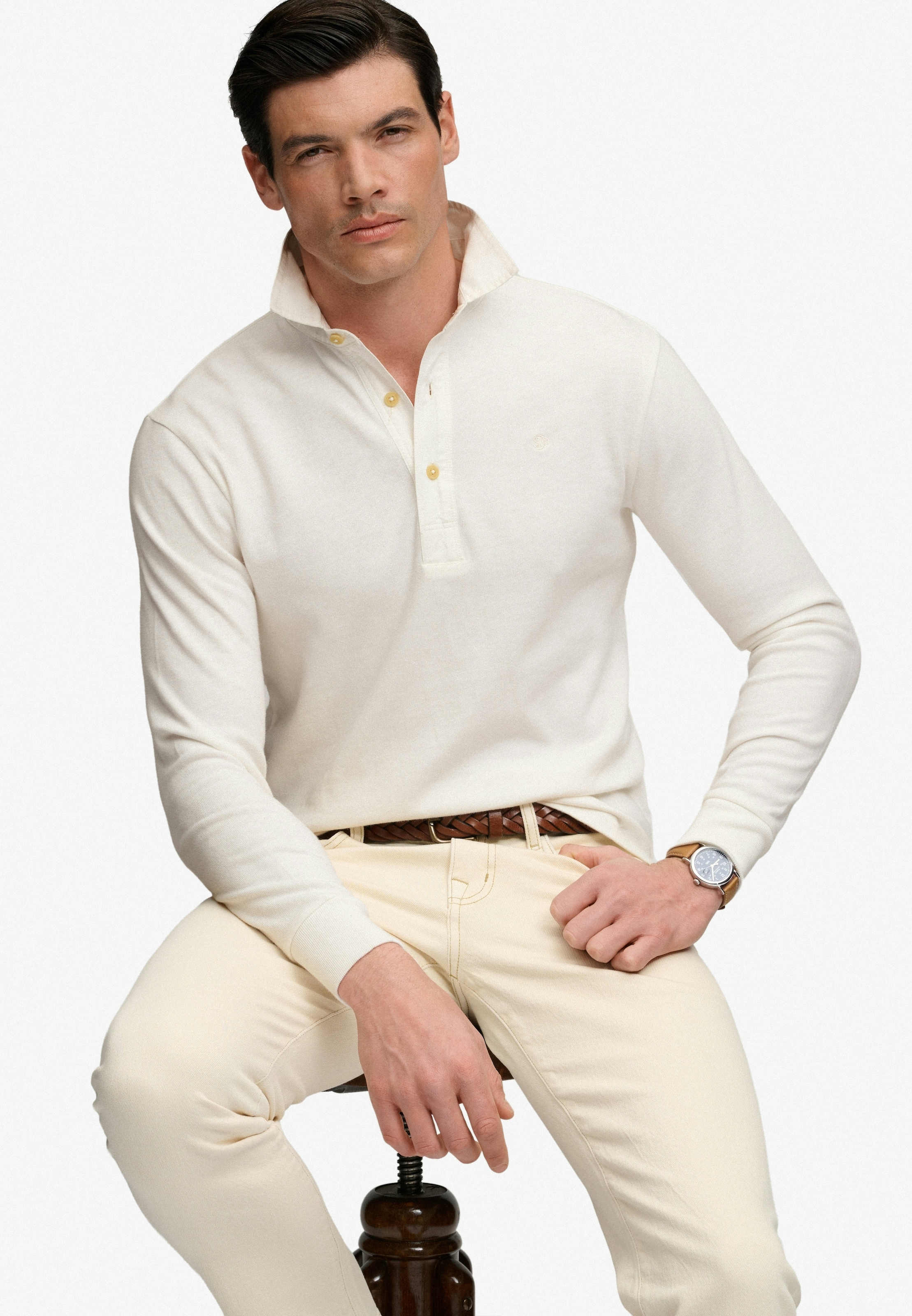 Superdry Langarm-Poloshirt »CLASSIC RUGBY TOP« aus Baumwolle und Single Jersey, Relaxed Fit, mit kurzer Knopfleiste