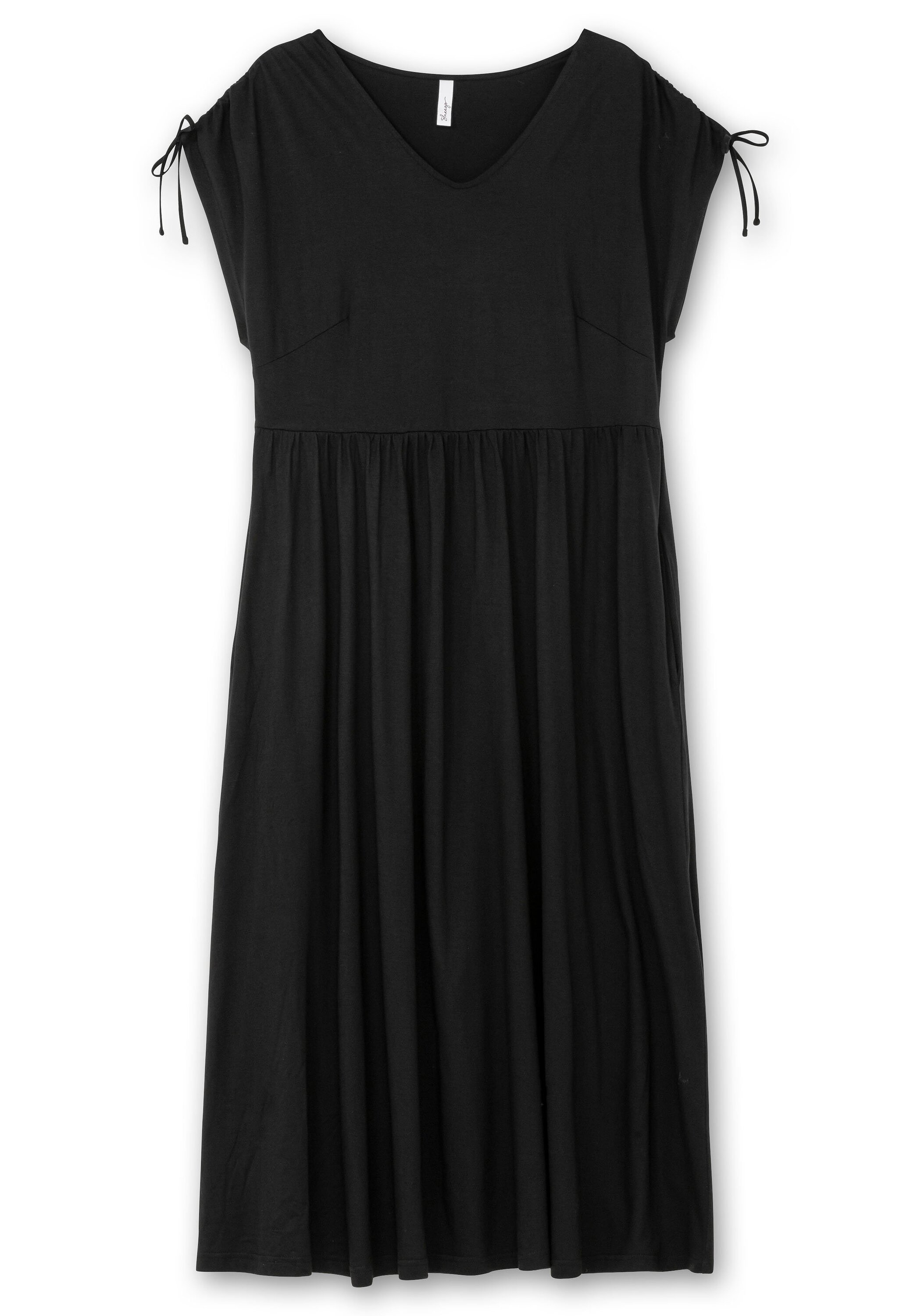 Sheego Jerseykleid »Jerseykleid mit Tunnelzug am Ärmel«