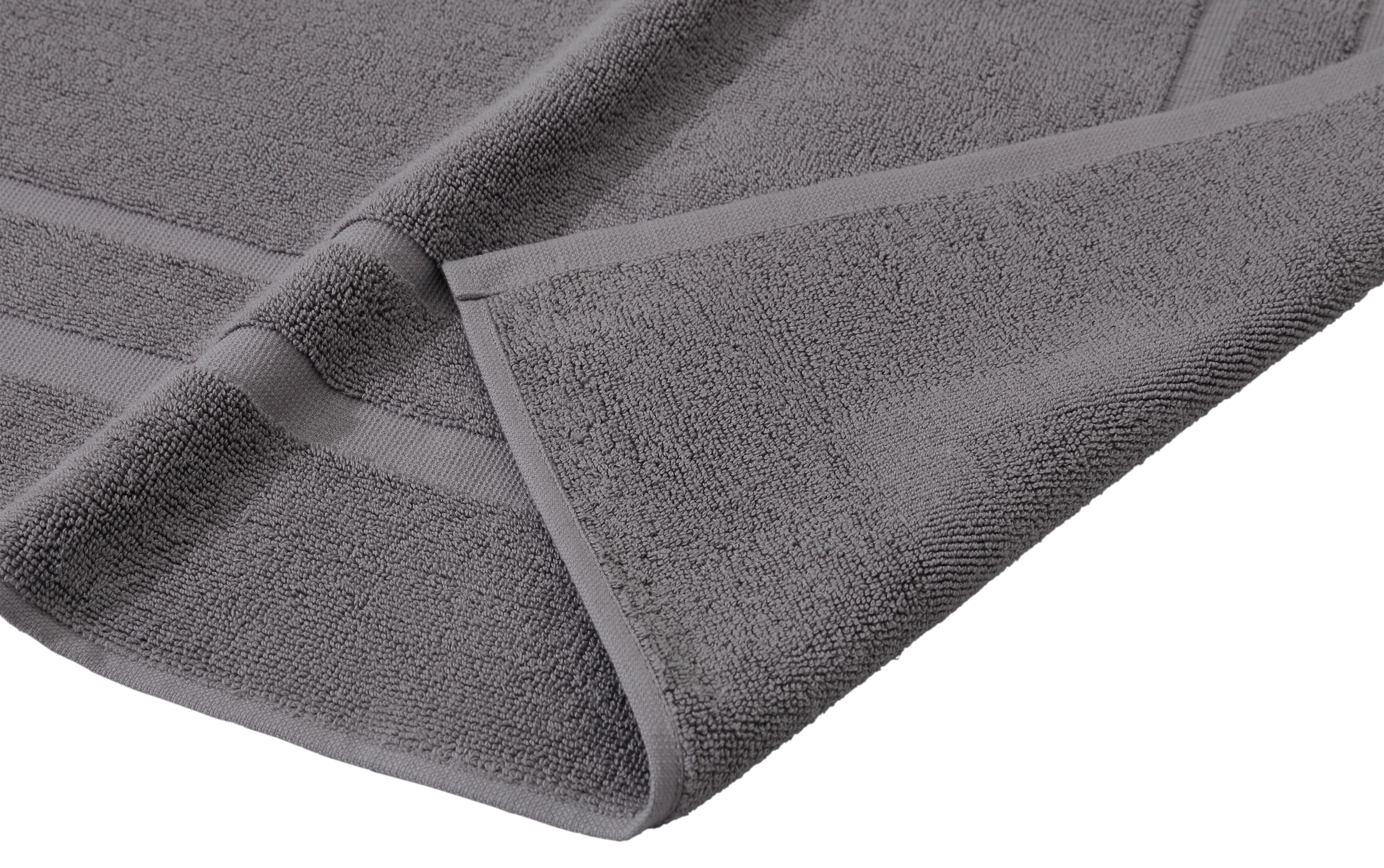 Bruno Banani »Robby, 2 tlg. Hotelmatten-Set, 50x70cm, Duschvorleger« Höhe 5 mm beidseitig nutzbar | fußbodenheizungsgeeignet Badvorleger, Badezimmer Teppich, einfarbig, 850 g/m², 100% Baumwolle