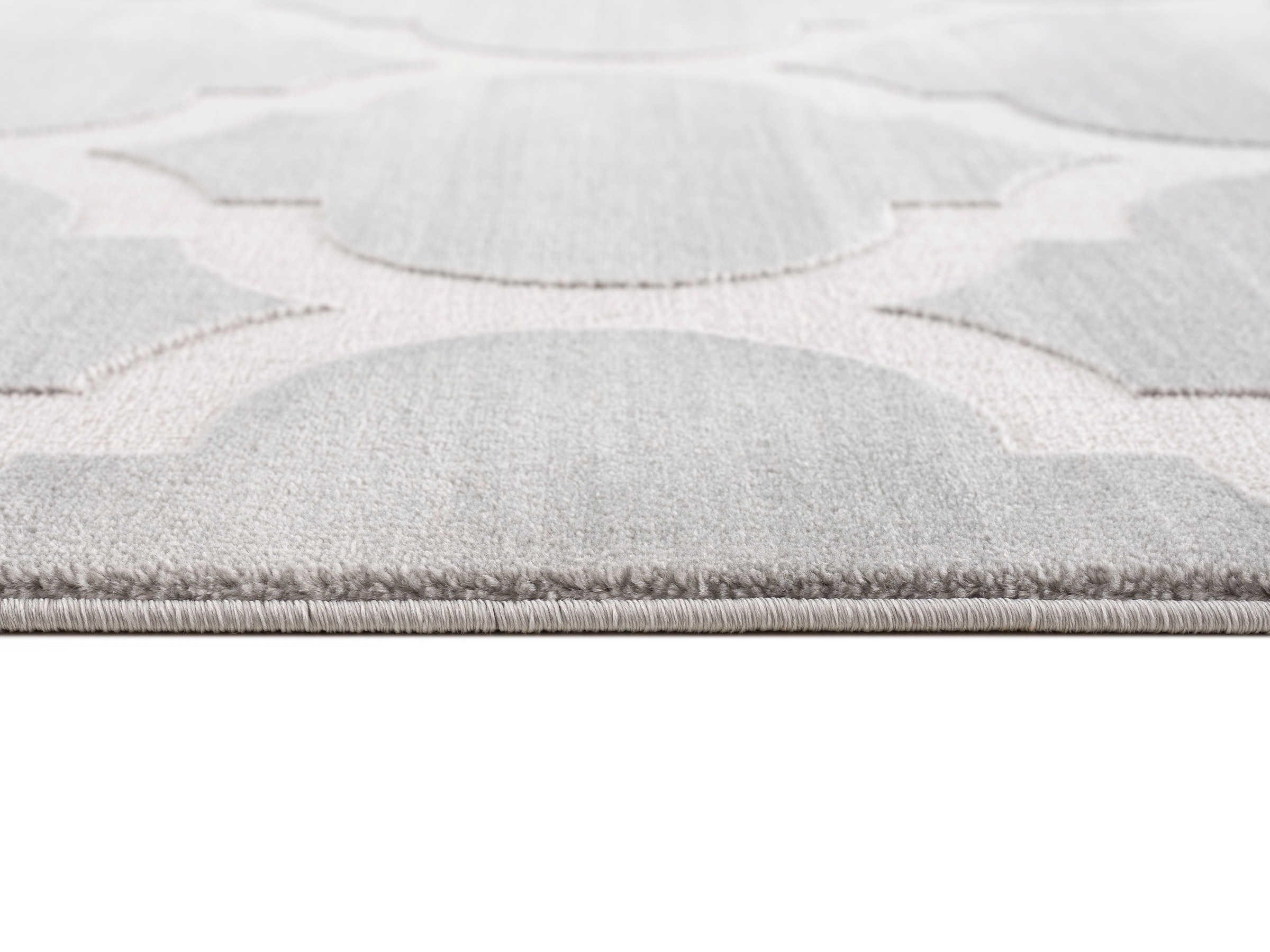 Home affaire Teppich »Fenris«, rechteckig, 12 mm Höhe, Konturenschnitt, 3D-Design, flacher Teppich, Kurzflor, weich, elegant