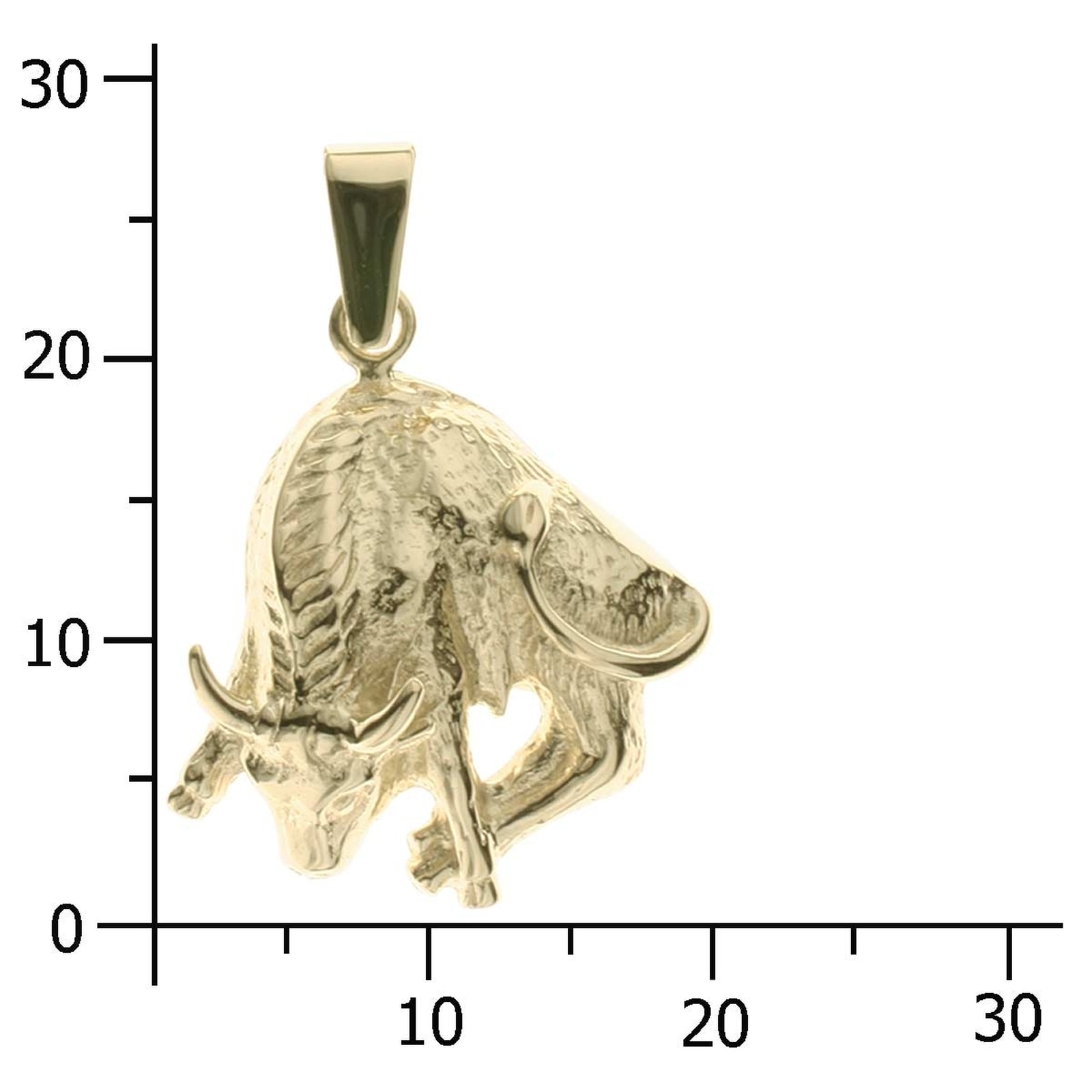 OSTSEE-SCHMUCK Kettenanhänger »- Tierkreiszeichen Stier - Gold 585/000 -,«