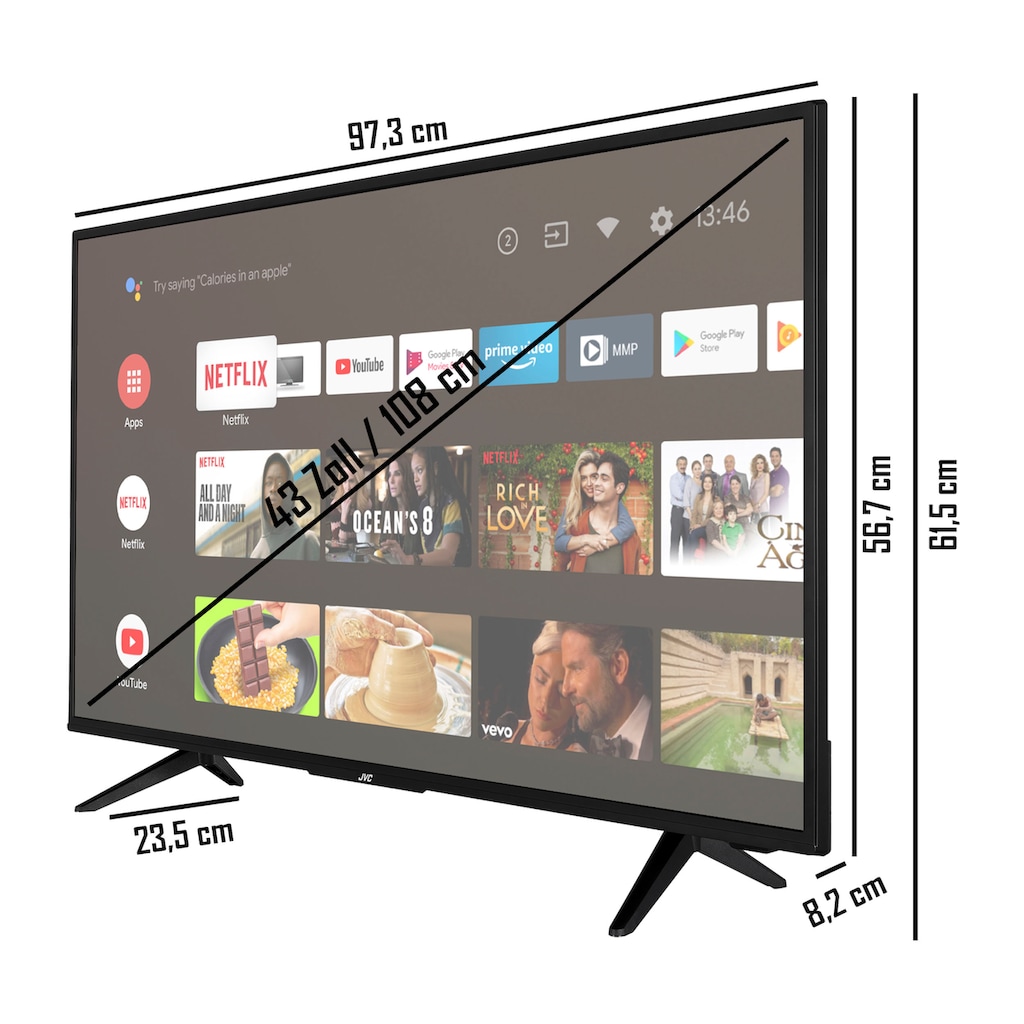 JVC LED-Fernseher »LT-43VAF3055«, 108 cm/43 Zoll, Full HD, Android TV