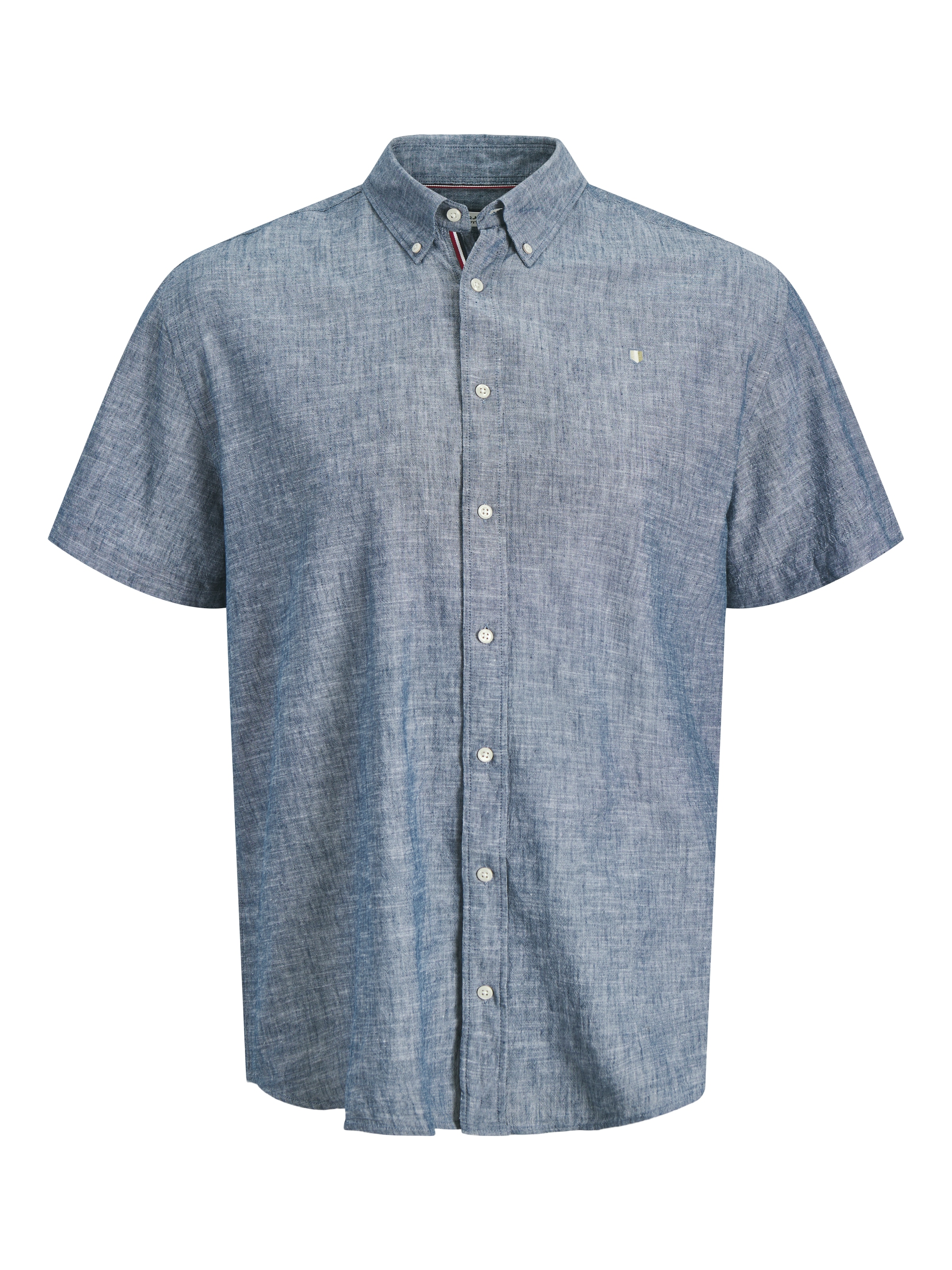Jack & Jones PlusSize Kurzarmhemd »JPRBLUSUMMER LINEN BLEND SHIELD SS PLS« mit Stickerei