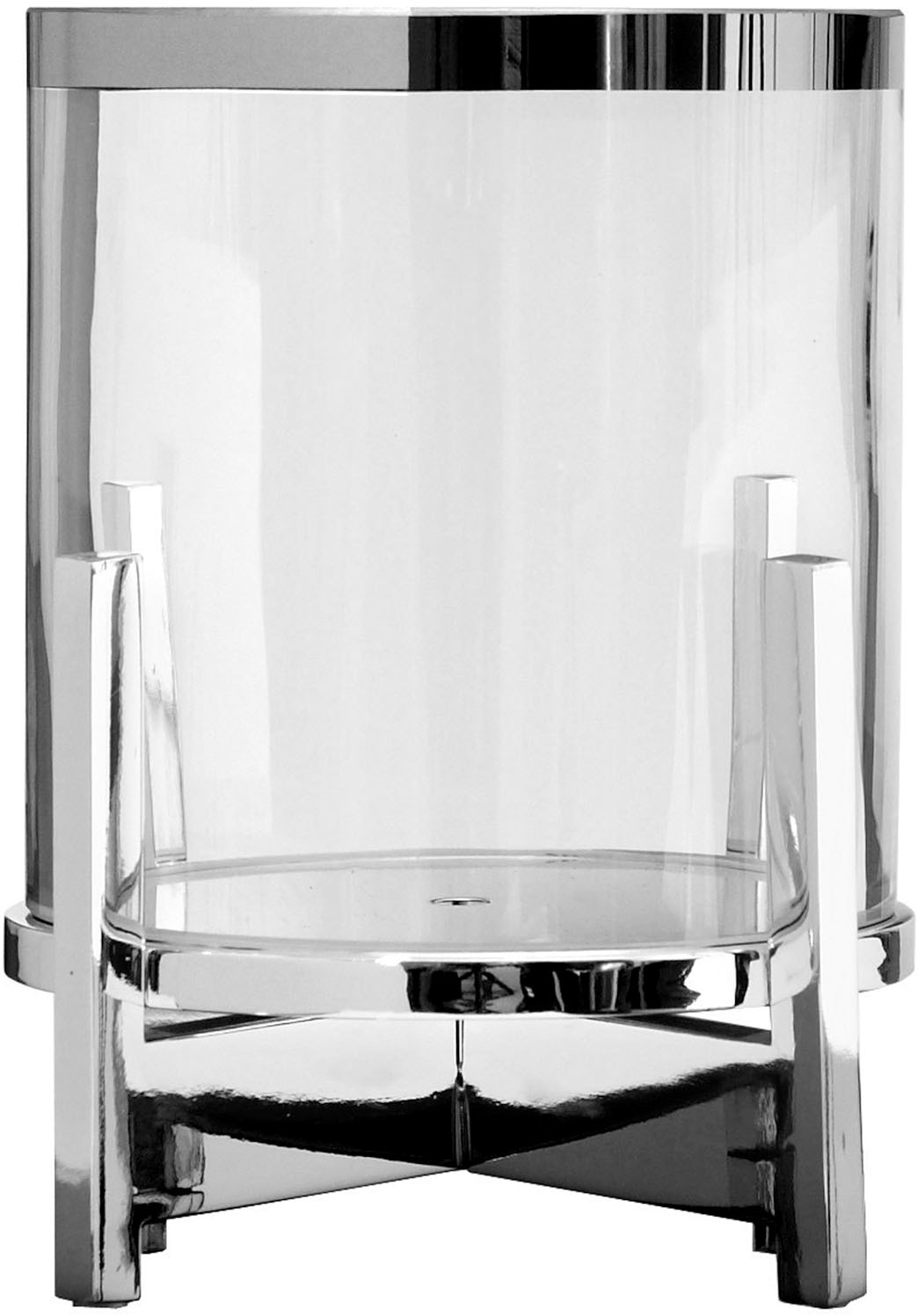 Fink Windlicht »CHARLES, mit Glaszylinder und Platinumrand«, (1 St.), macht auch als Vase eine gute Figur