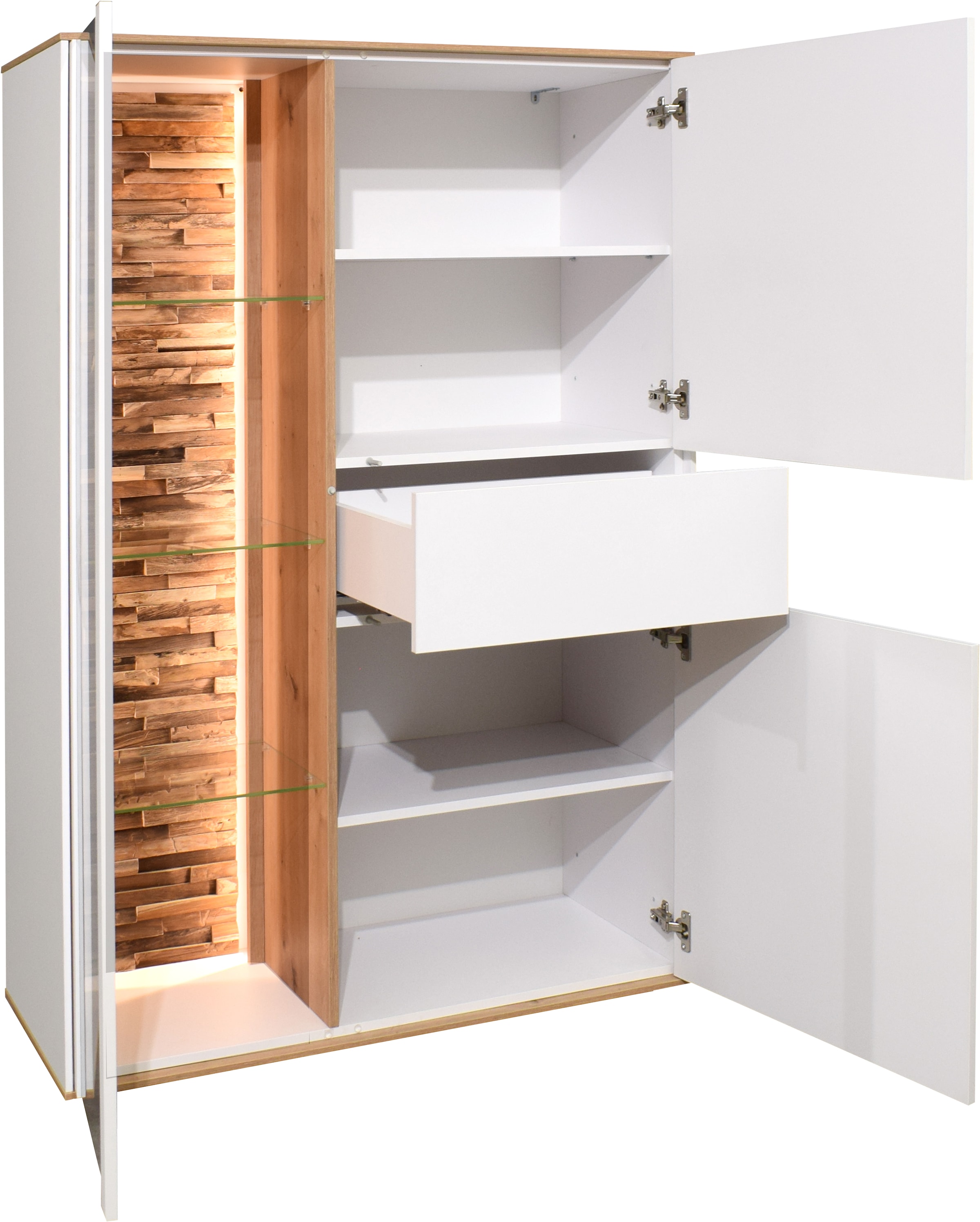 Mäusbacher Highboard Faro Highboard B 101 cm, inkl.Beleuchtung, Push to open Funktion