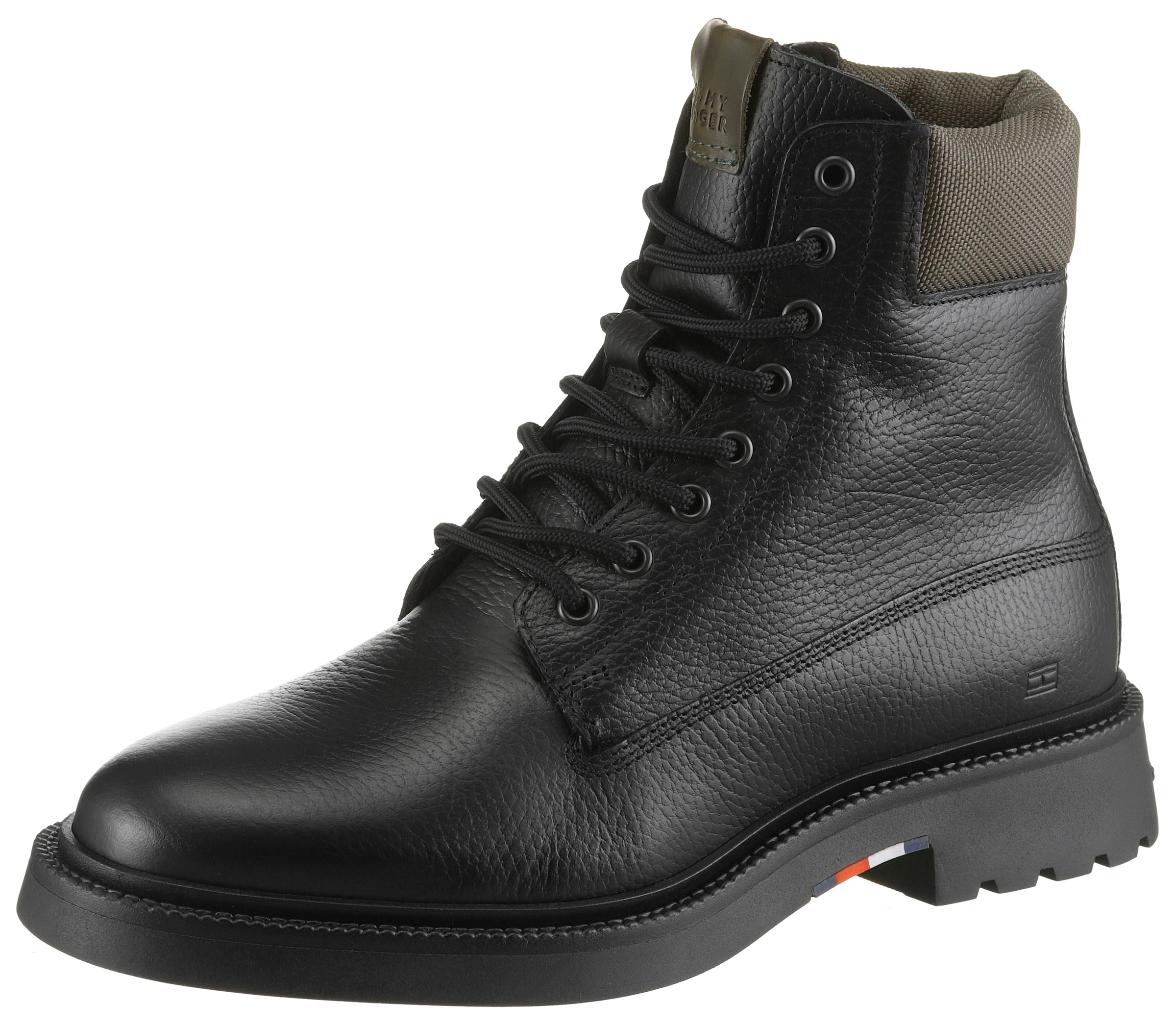 Tommy Hilfiger Schnürboots »HILFIGER COMFORT LWT WRM MX BOOT«  , Herbstboots, Schnürstiefelette mit Logo-Aufnäher an der Schuhzunge