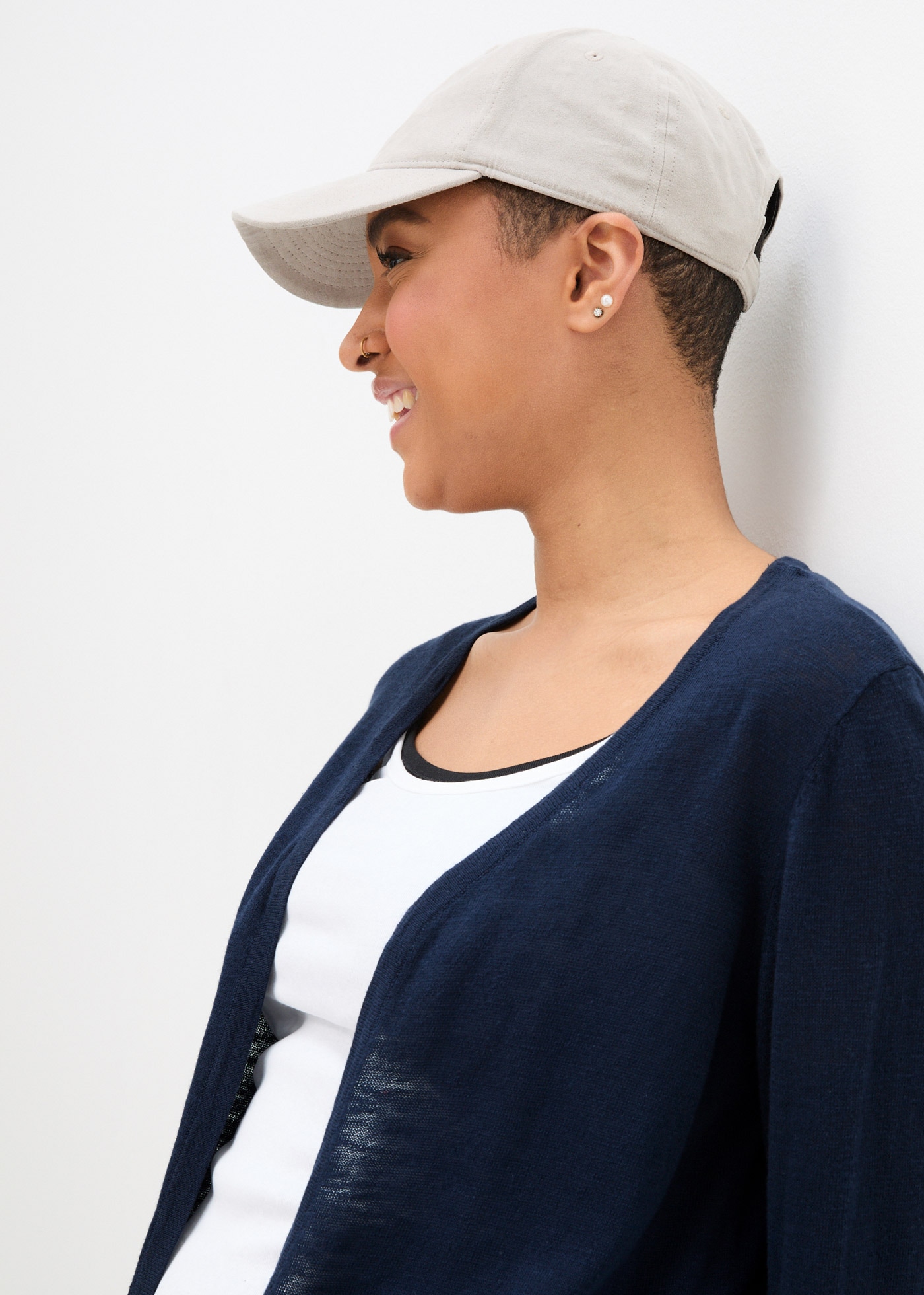 bonprix Strickjacke Strickjacke aus reiner Baumwoll-Slub Qualität