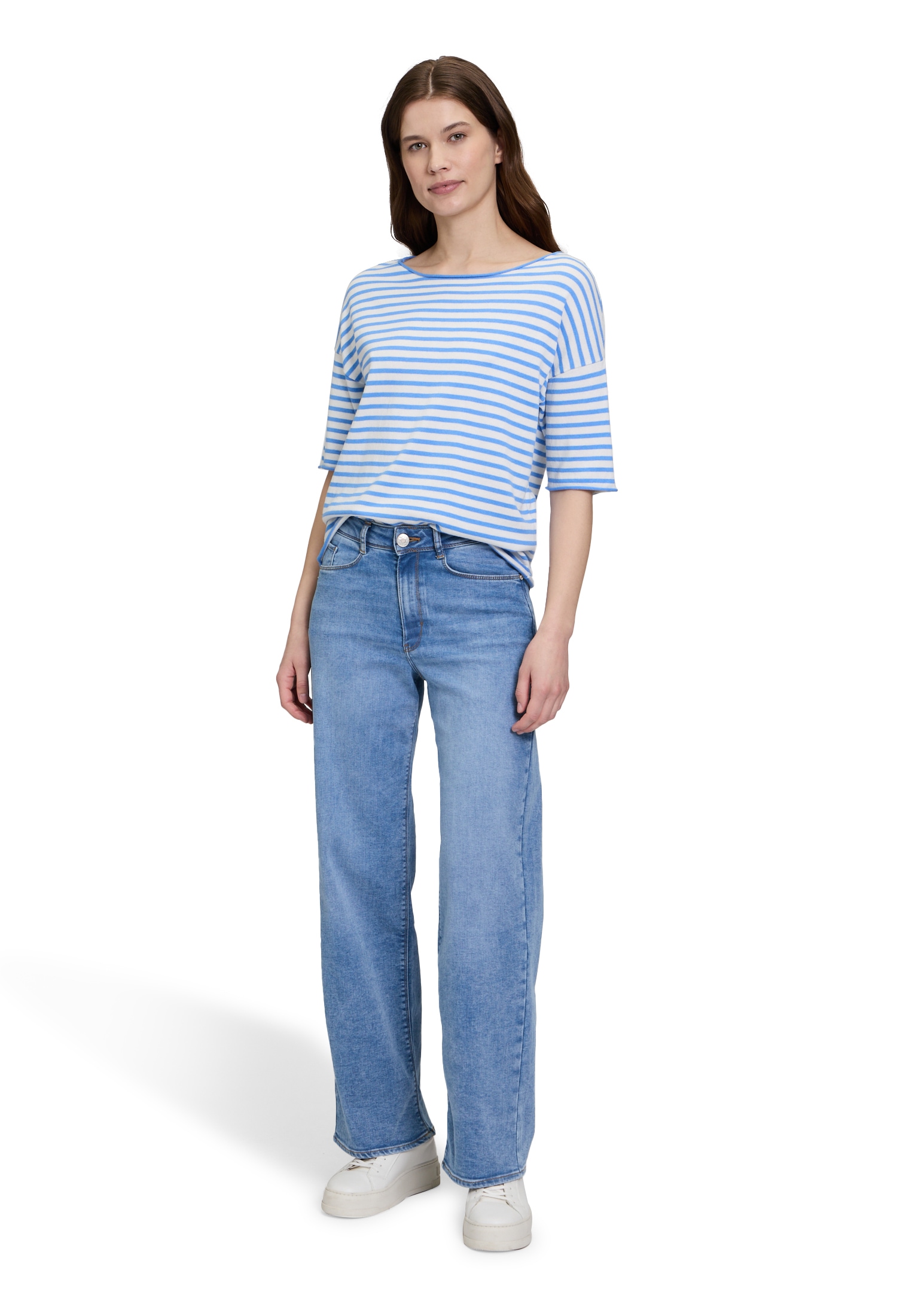 Betty&Co Strickpullover »Strickpullover mit U-Boot-Ausschnitt«