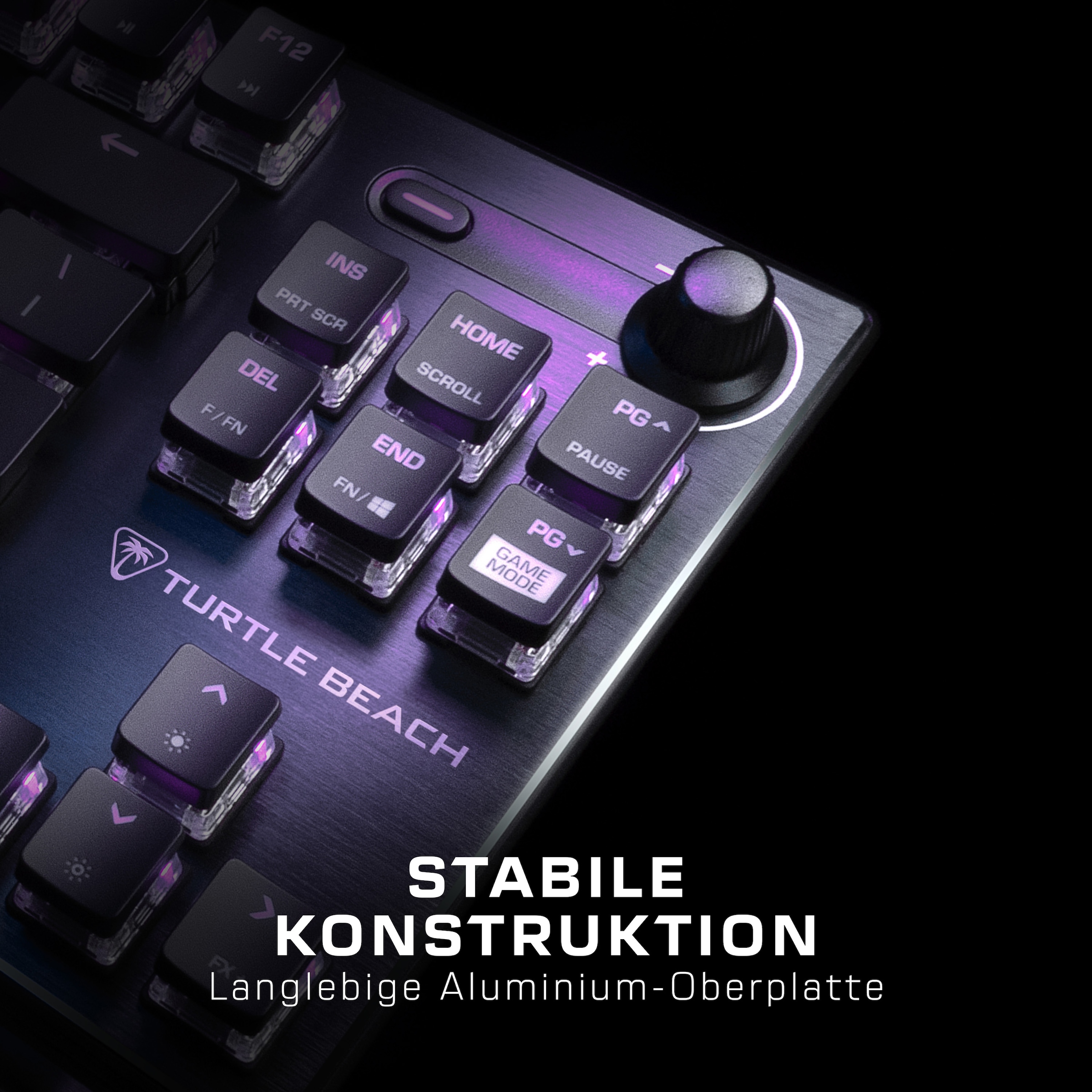 Turtle Beach Gaming-Tastatur »Vulcan TKL AIMO, Linear Roter Switch«, (Lautstärkeregler-Funktionstasten-Profil-Speicher)