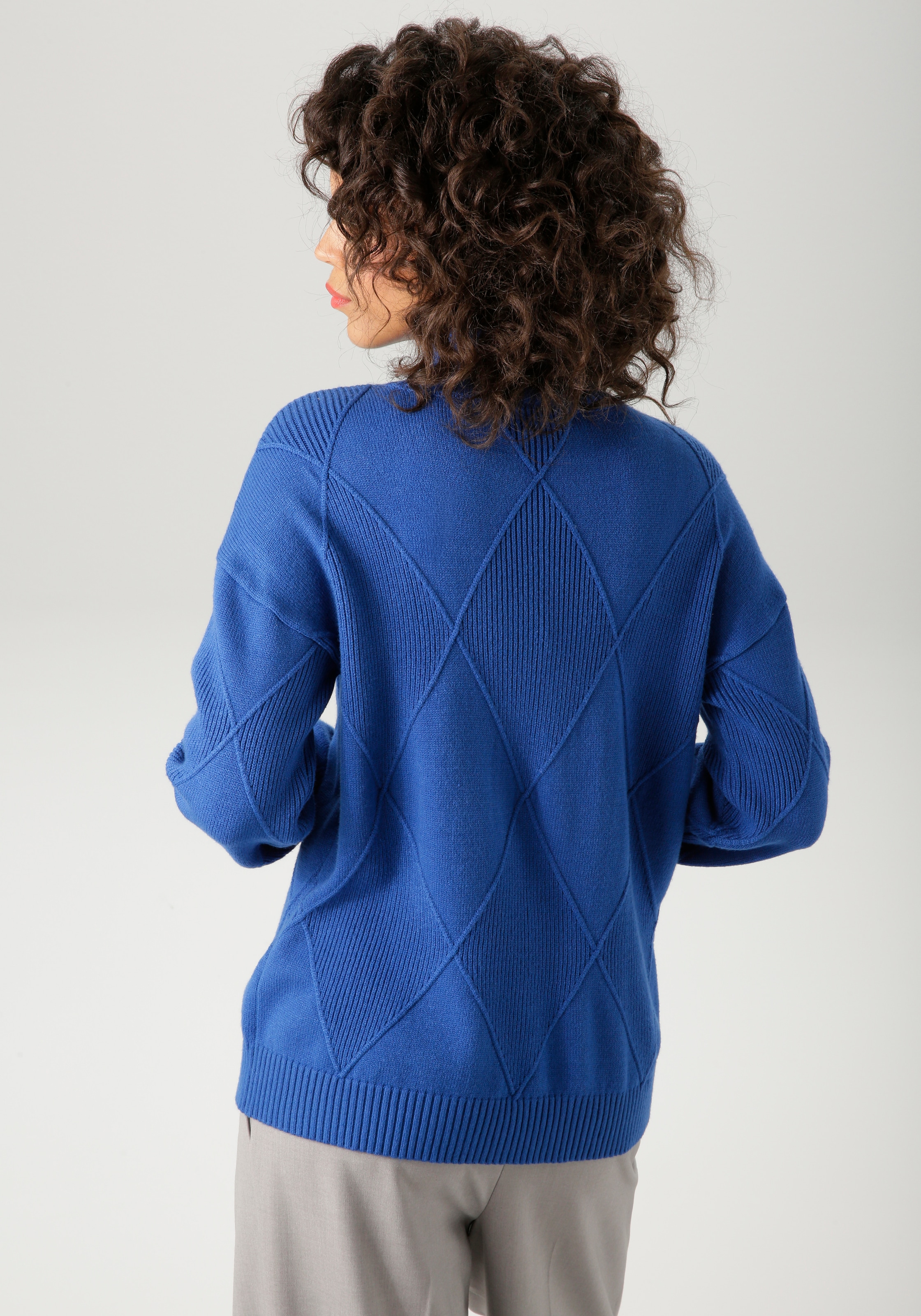 Aniston CASUAL Strickpullover , im trendigen Rauten-Muster - NEUE KOLLEKTION
