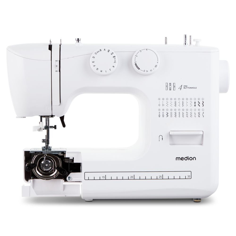 Medion® Freiarm-Nähmaschine »SM60 (MD 10689), 60 Stichmuster, Rückwärtstaste, 60 Watt Motorleistung«, 24 Programme, automatischer Einfädler, einstellbare Stichlänge und -breite, Nähloch